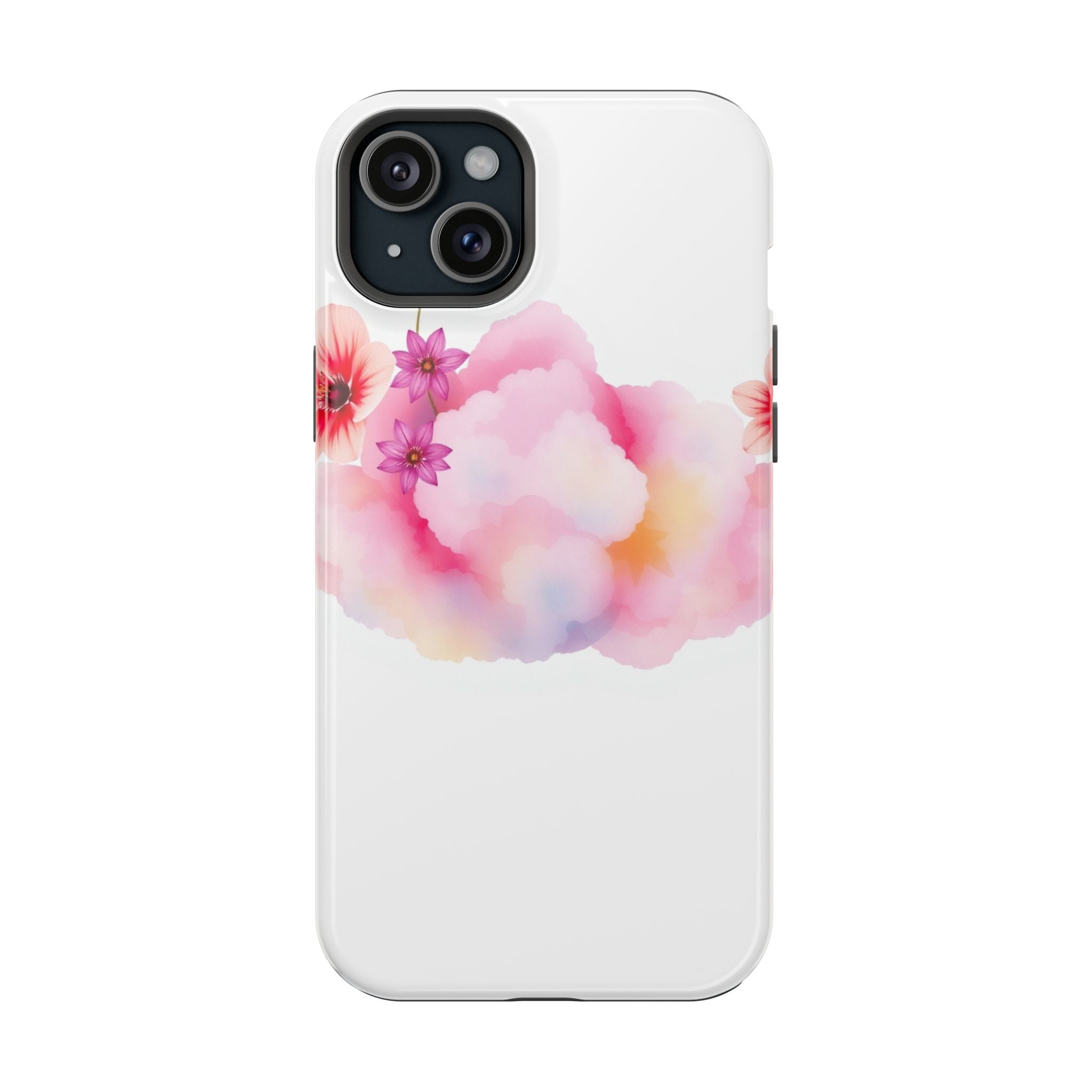 iPhone Pastel Floral Cloud Vibrant Watercolor Carry Case Slim Snap Case · iPhone