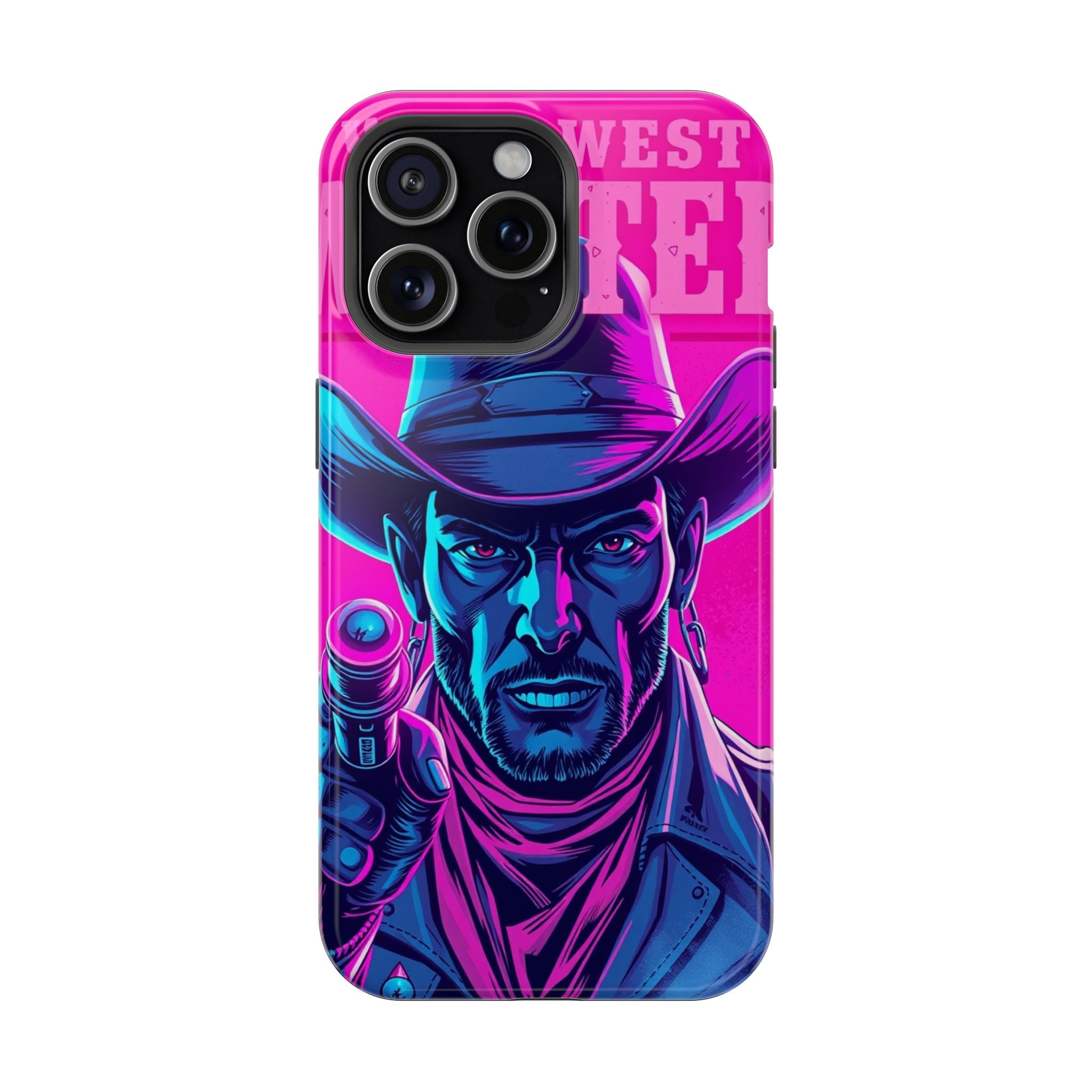 iPhone Wild West Wanted Neon Cyberpunk Slim Everyday Designer Case · iPhone Case
