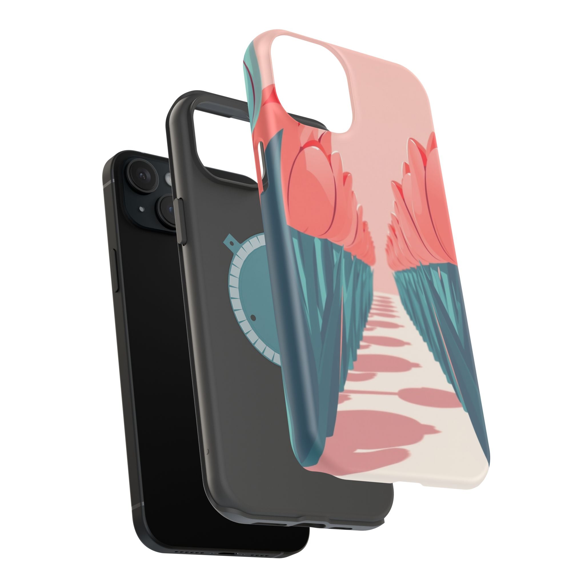 iPhone Tulip Row Pastel Kawaii Slim Everyday Designer Case · iPhone Case