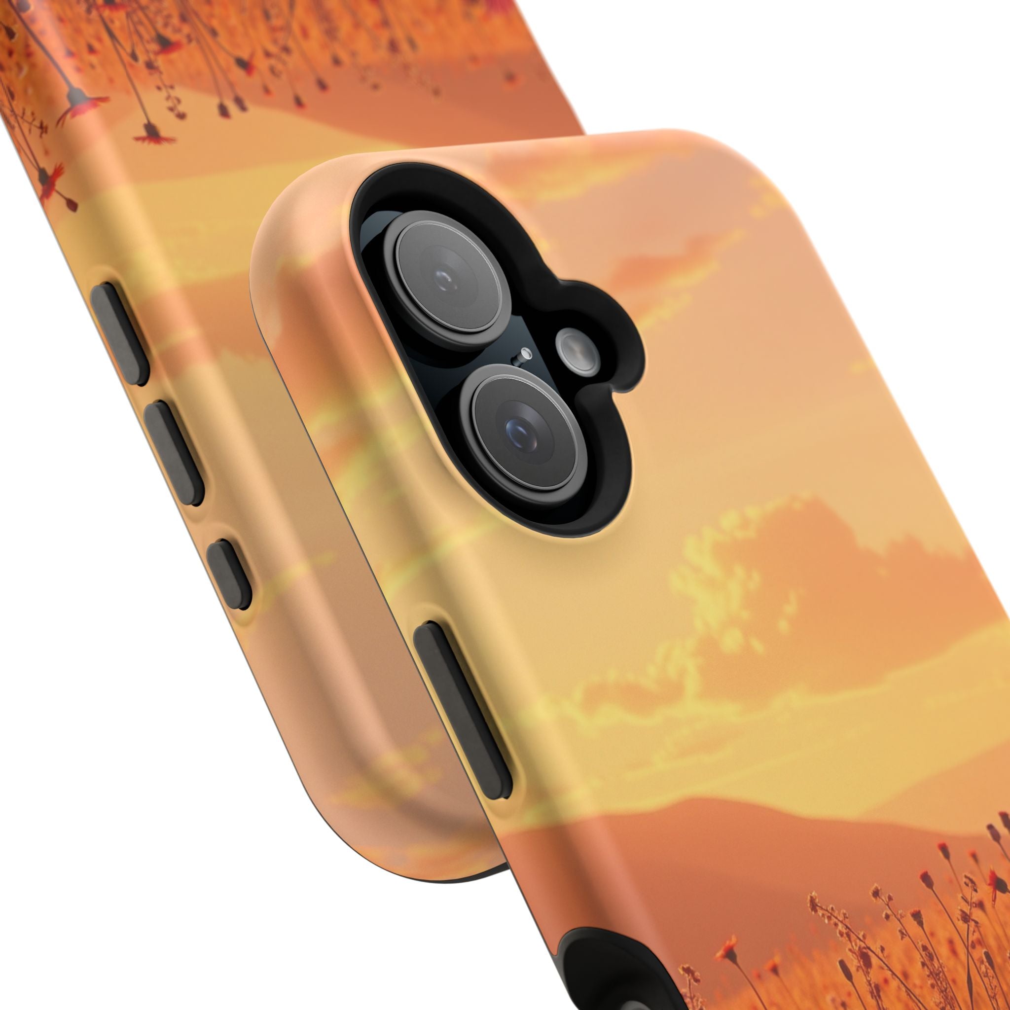 iPhone Sunset Amber And Peach Wildflower Field Soft iPhone Finish · iPhone Case