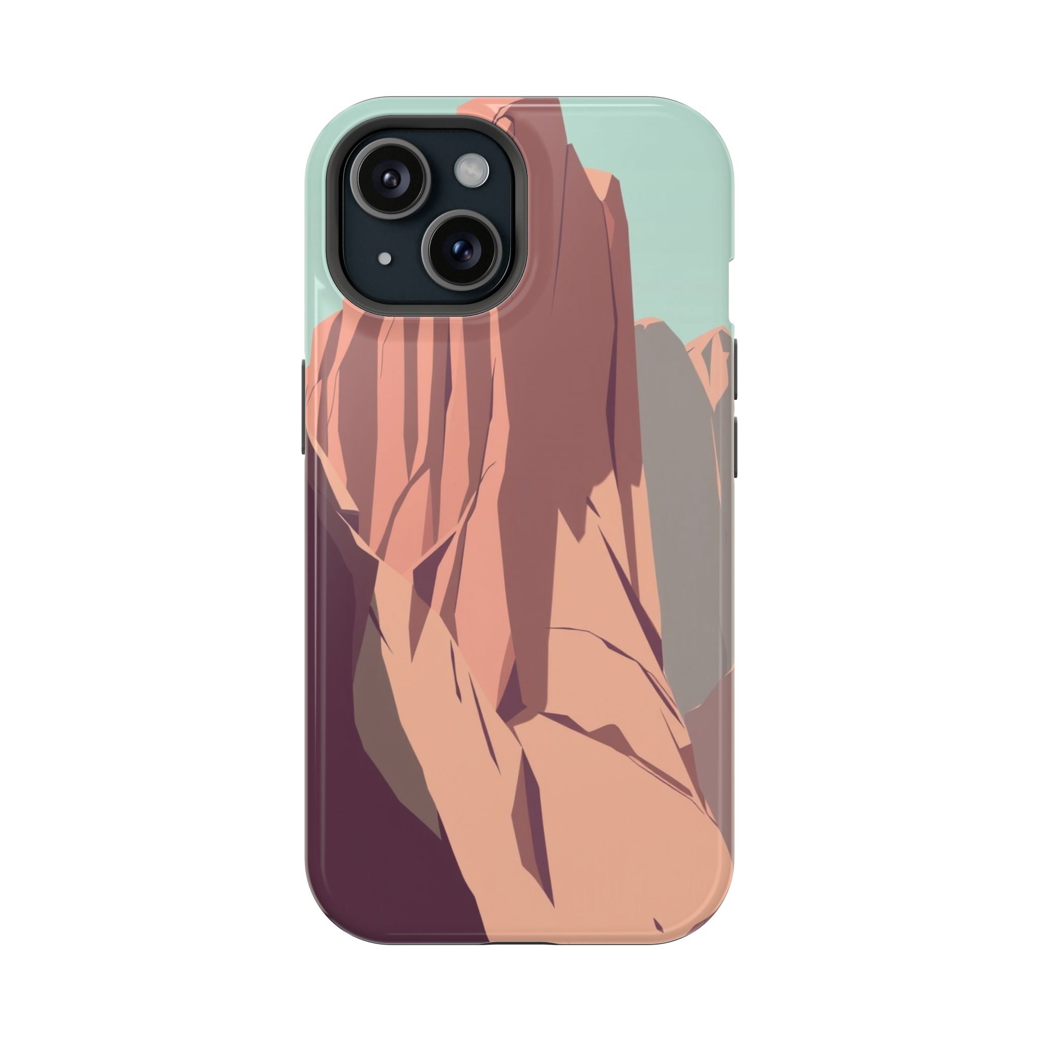 iPhone Rose Pink And Cream Canyon Wall Slim Everyday Designer Case · iPhone Case