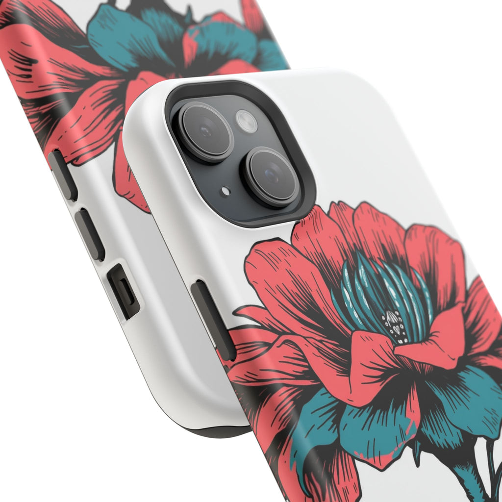iPhone Garden Party Bloom Dark Gothic Ink Slim Snap Case · iPhone Case