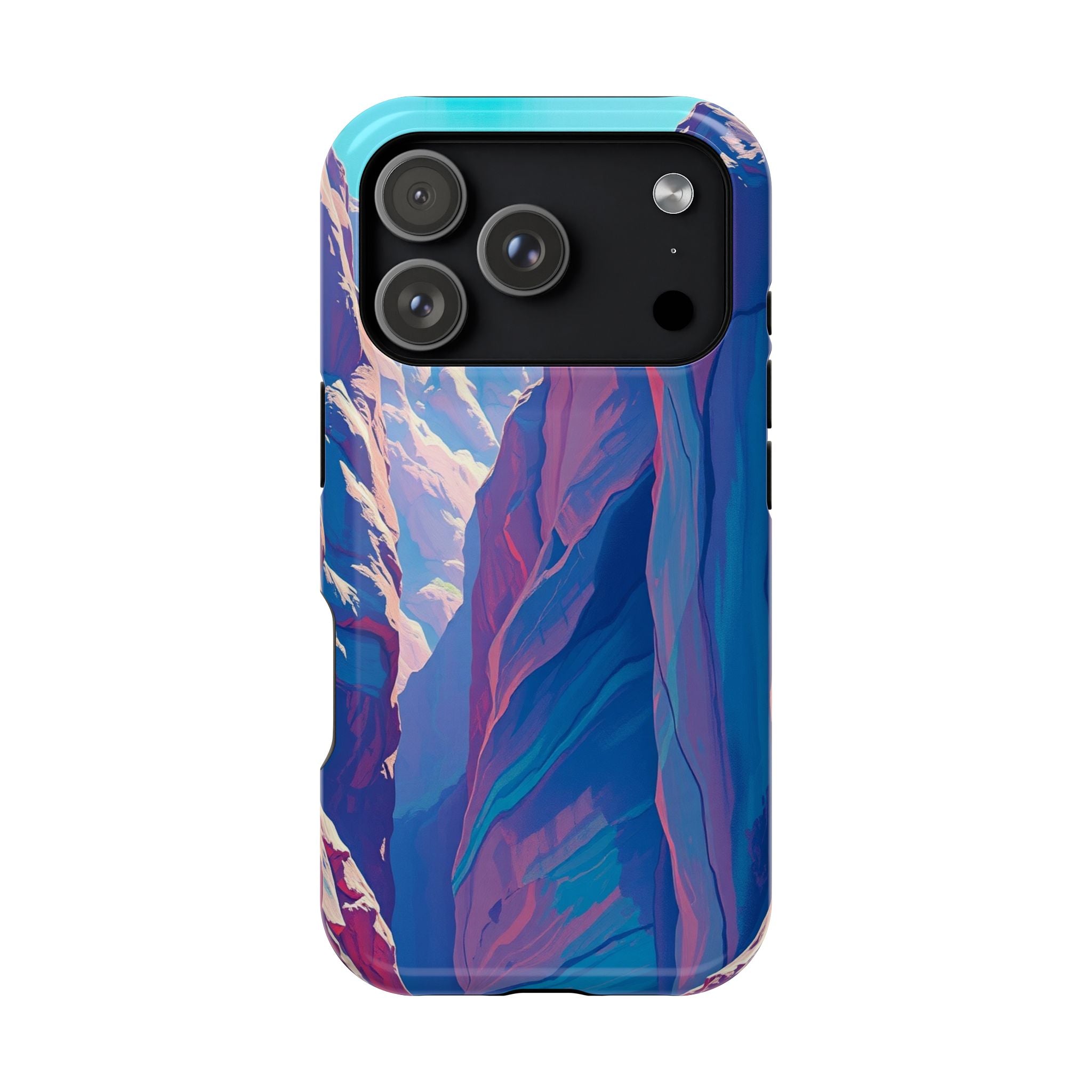 iPhone Cyan And Magenta Canyon Wall Slim Everyday Designer Case · iPhone Case