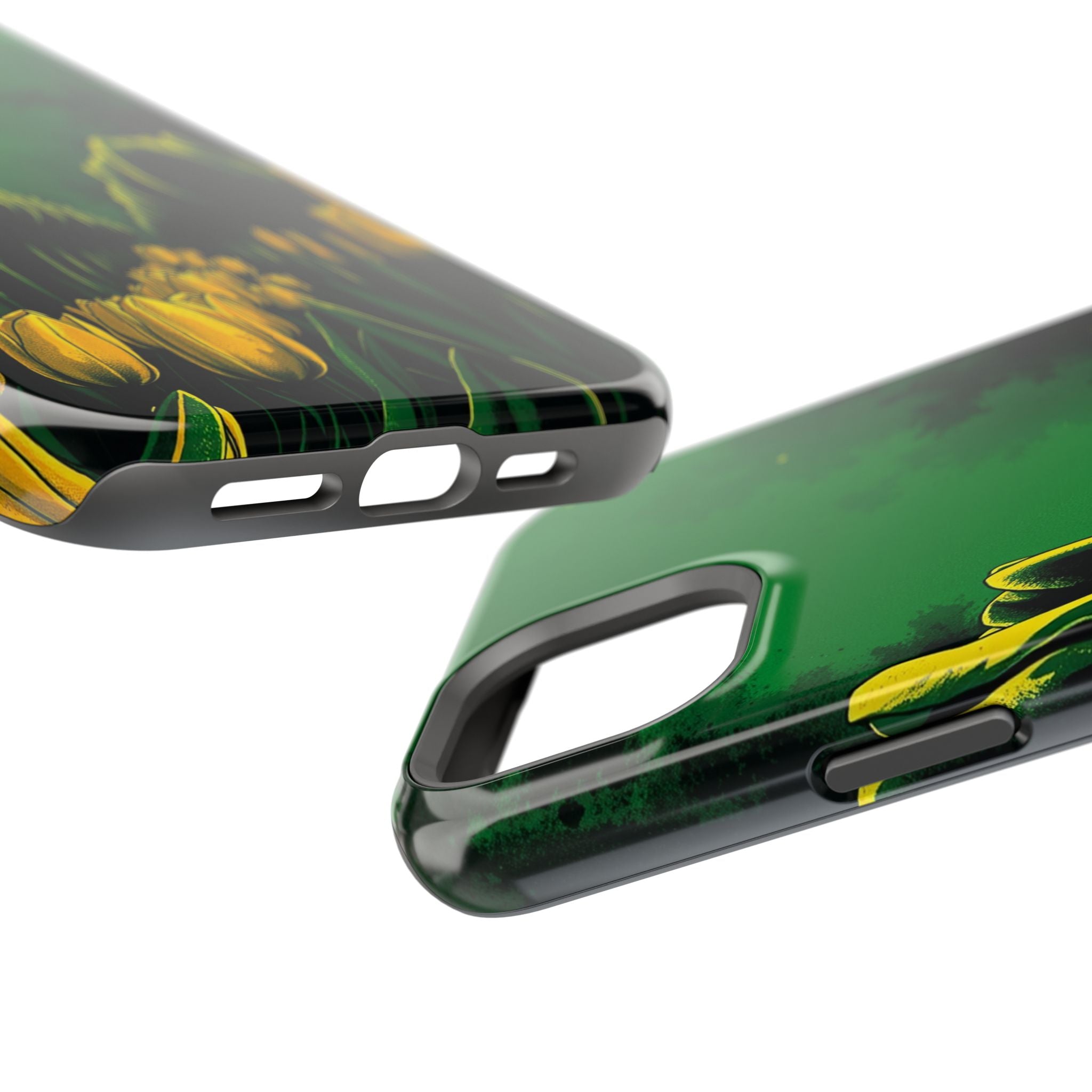 iPhone Tulip Row Emerald Green And Gold Slim Snap Case · iPhone Case