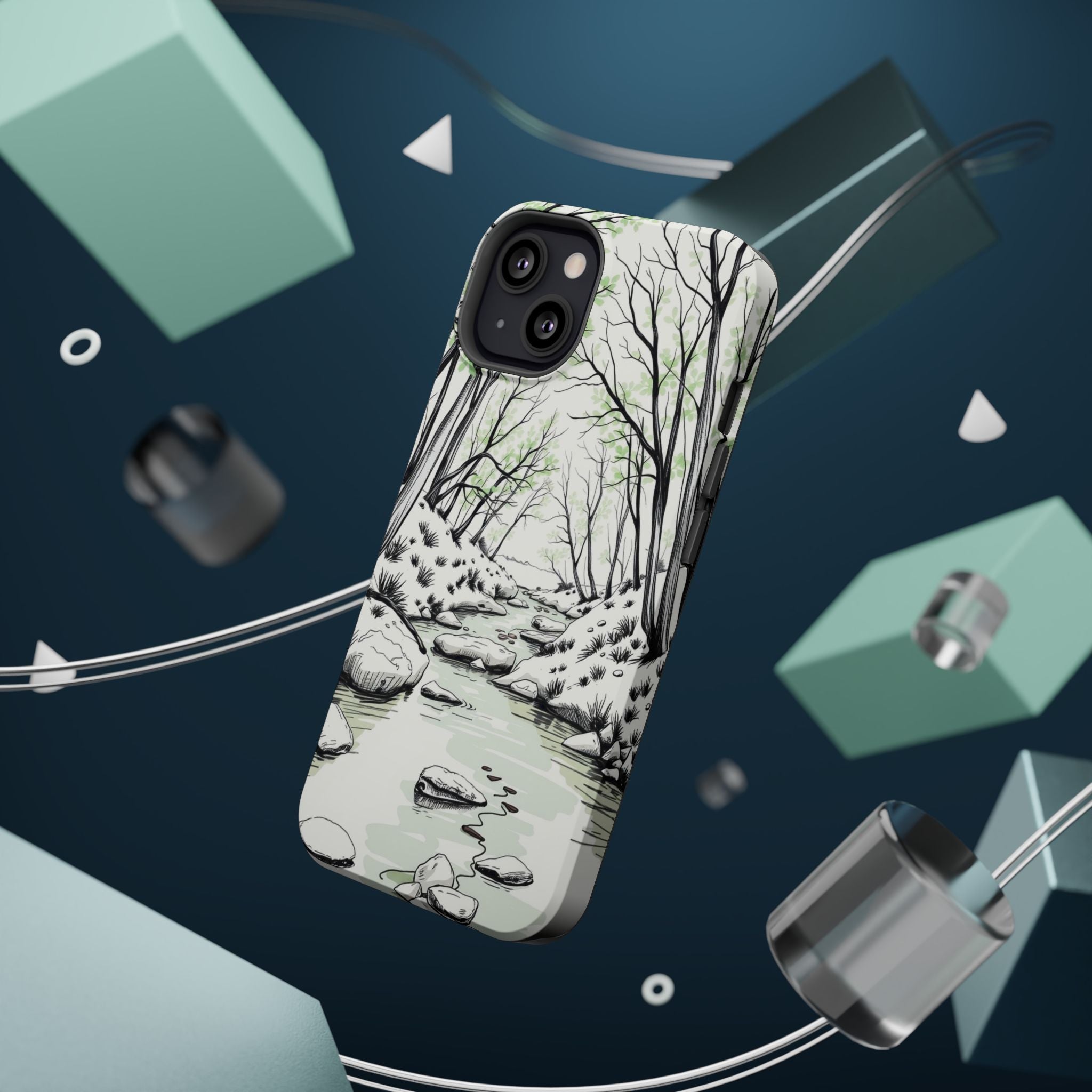iPhone Sage And Ivory Spring Creek Bold Modern Everyday Snap Case · iPhone Case