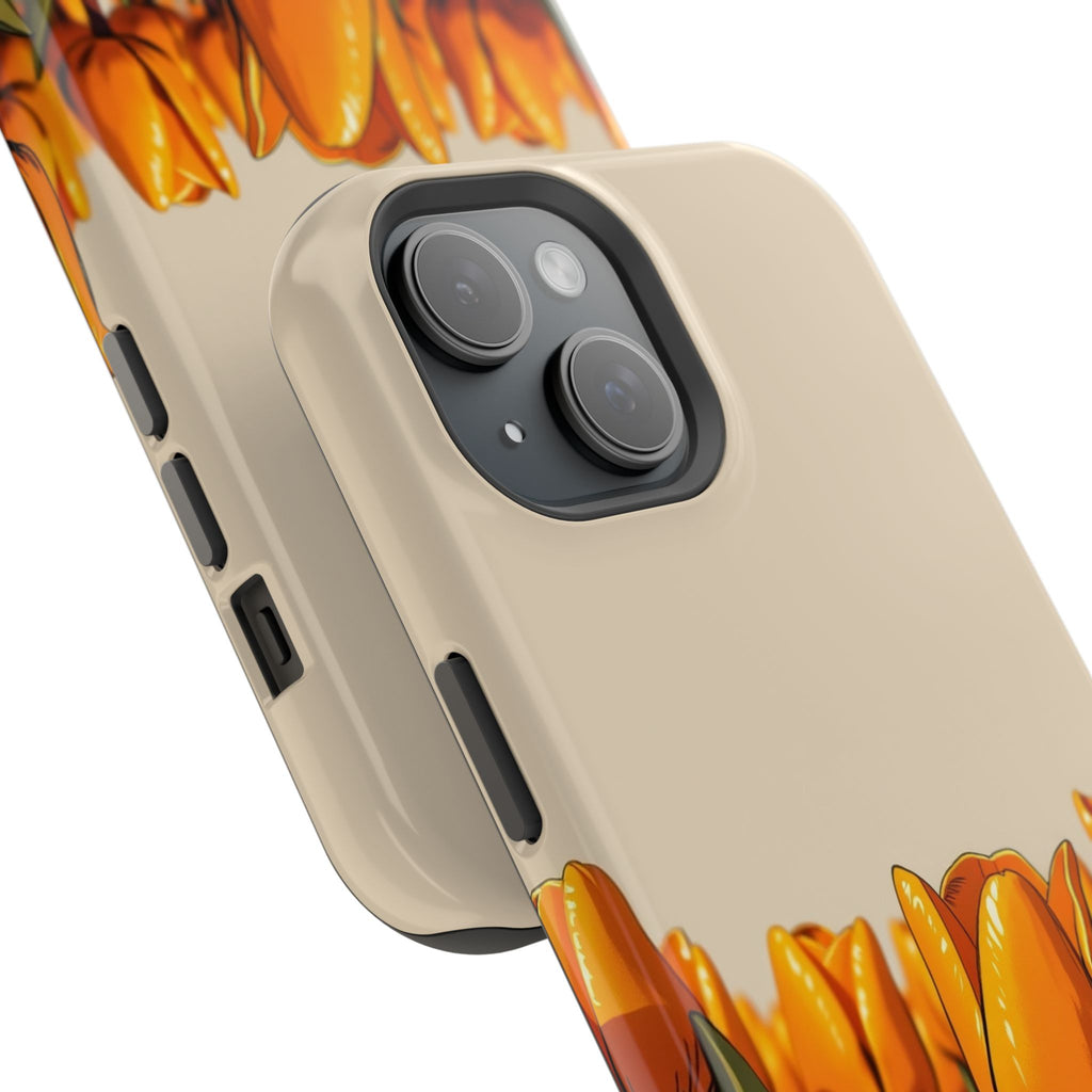 iPhone Burnt Orange And Sand Tulip Row Slim Everyday Designer Case · iPhone Case