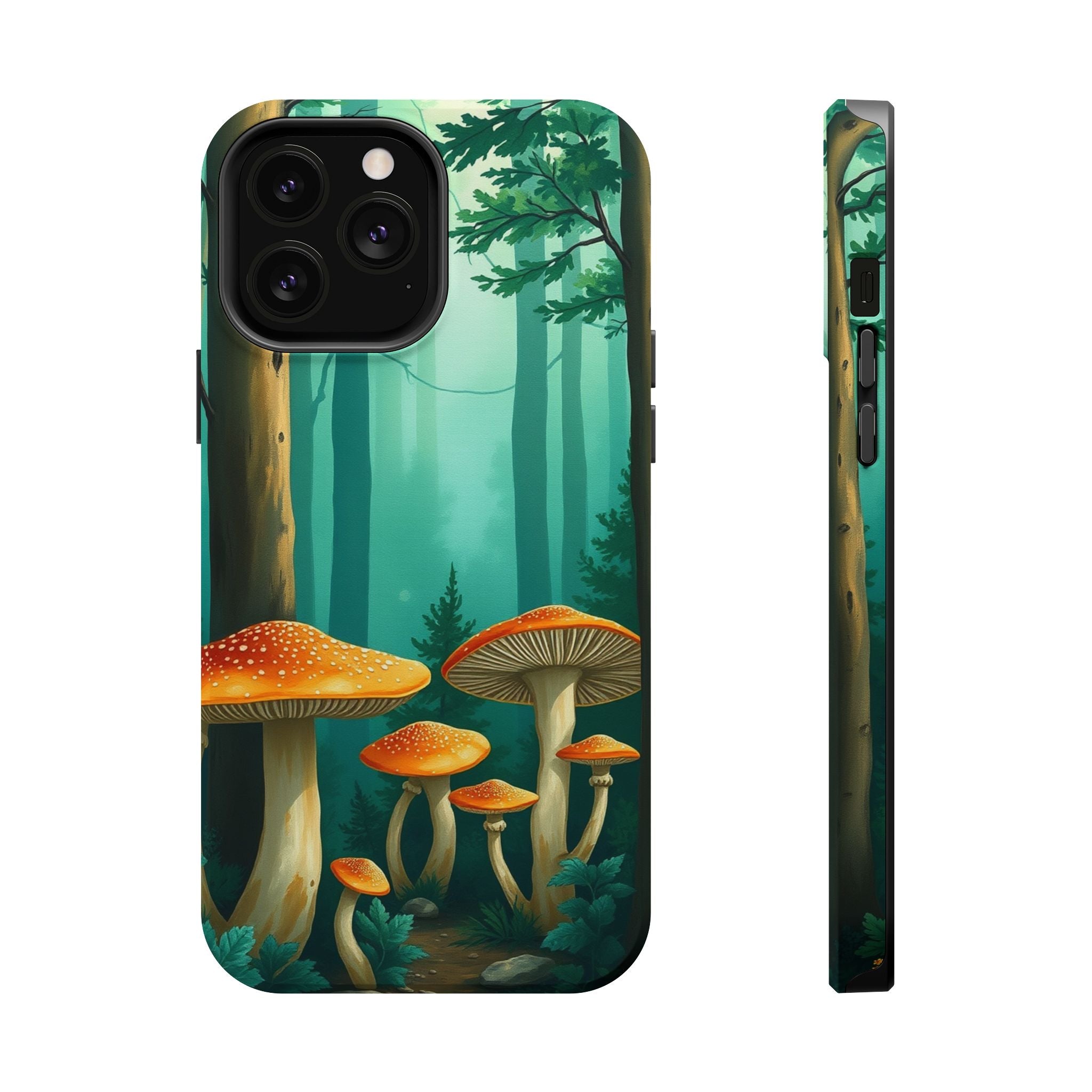 iPhone Mushroom Forest Oil Painting Impressionist iPhone Clean Minimal · iPhone