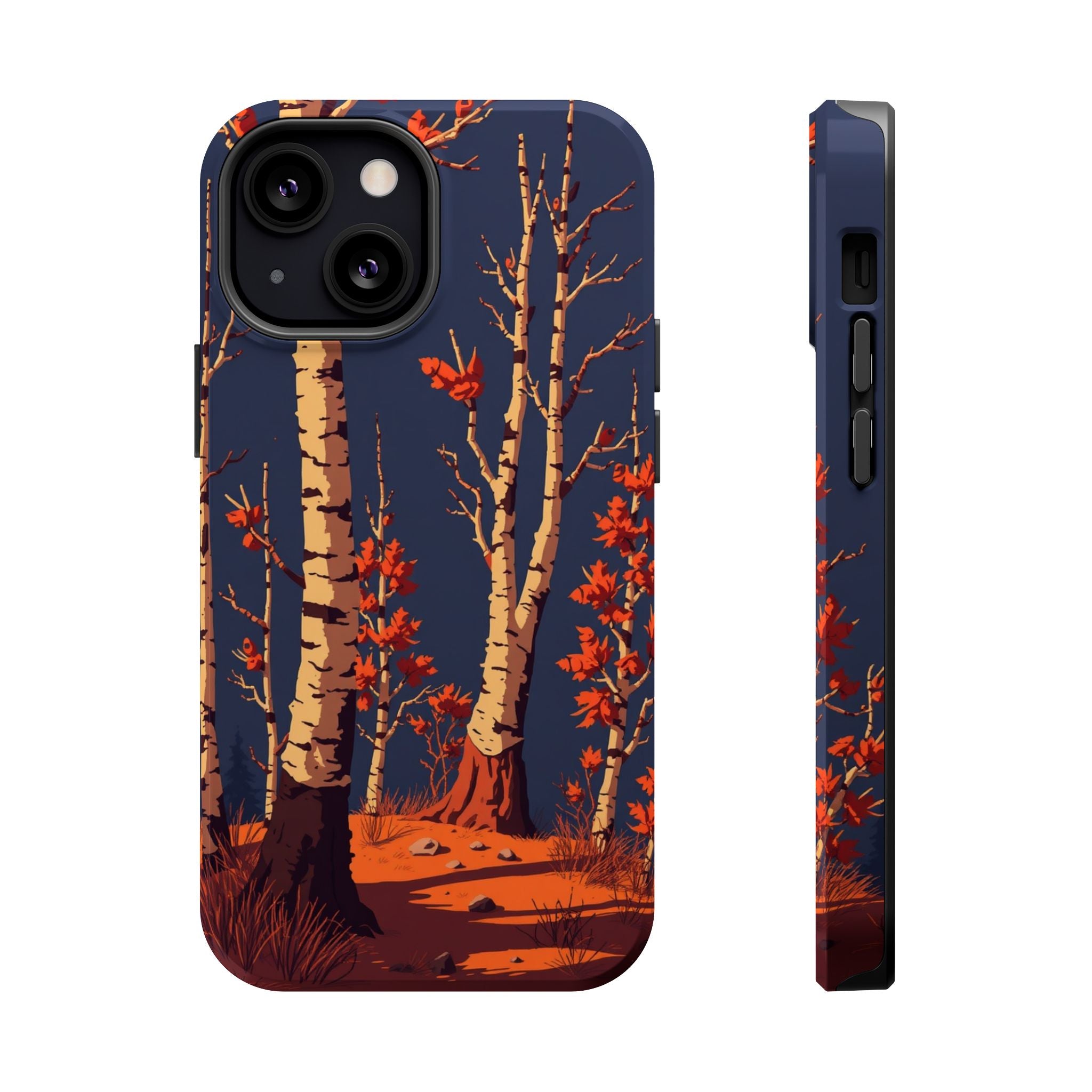 iPhone Birch Grove Pixel Art -Bit Bold Modern Everyday Snap Case · iPhone Case