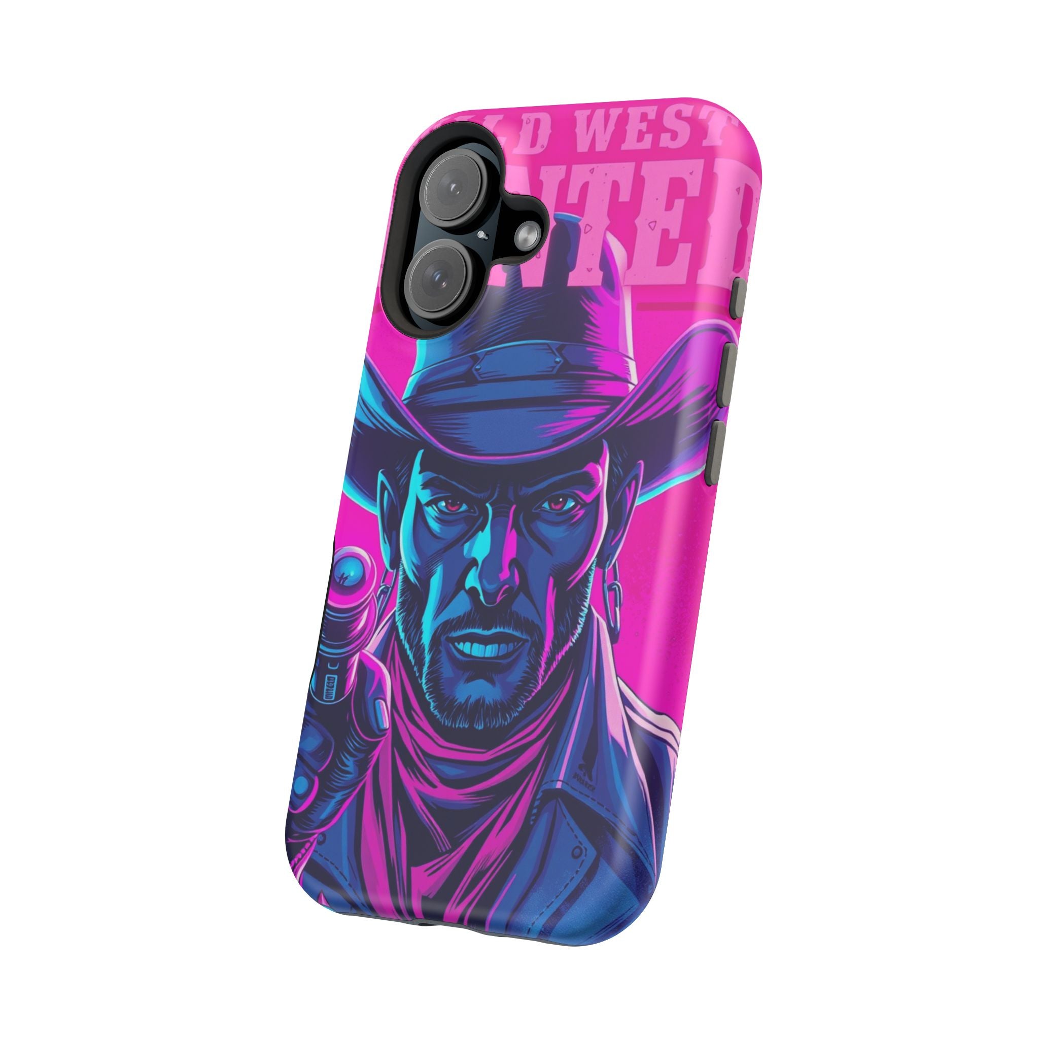 iPhone Wild West Wanted Neon Cyberpunk Slim Everyday Designer Case · iPhone Case