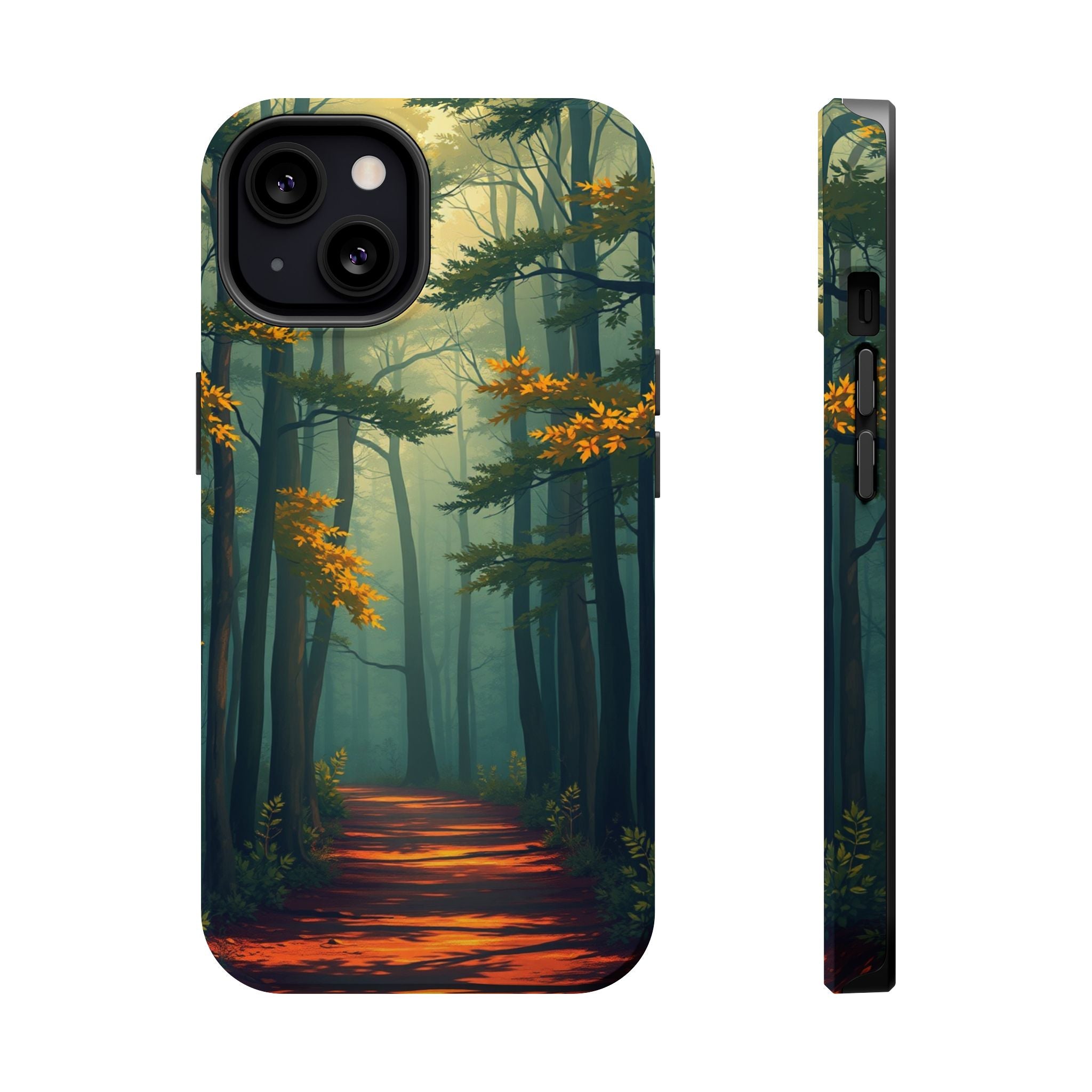 iPhone Mustard And Rust Misty Forest Path Slim iPhone 20 Everyday · iPhone Case