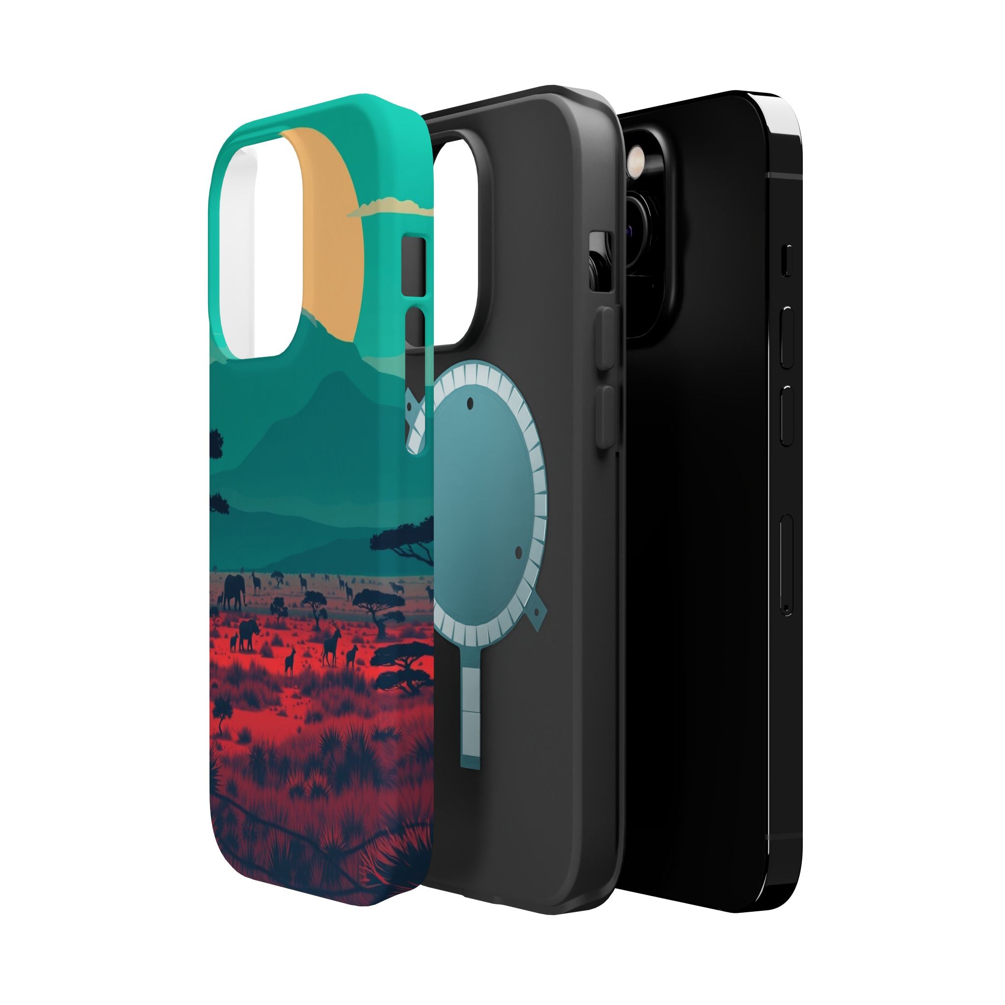 iPhone Savanna Horizon Vintage Retro Poster Slim iPhone Everyday · iPhone Case