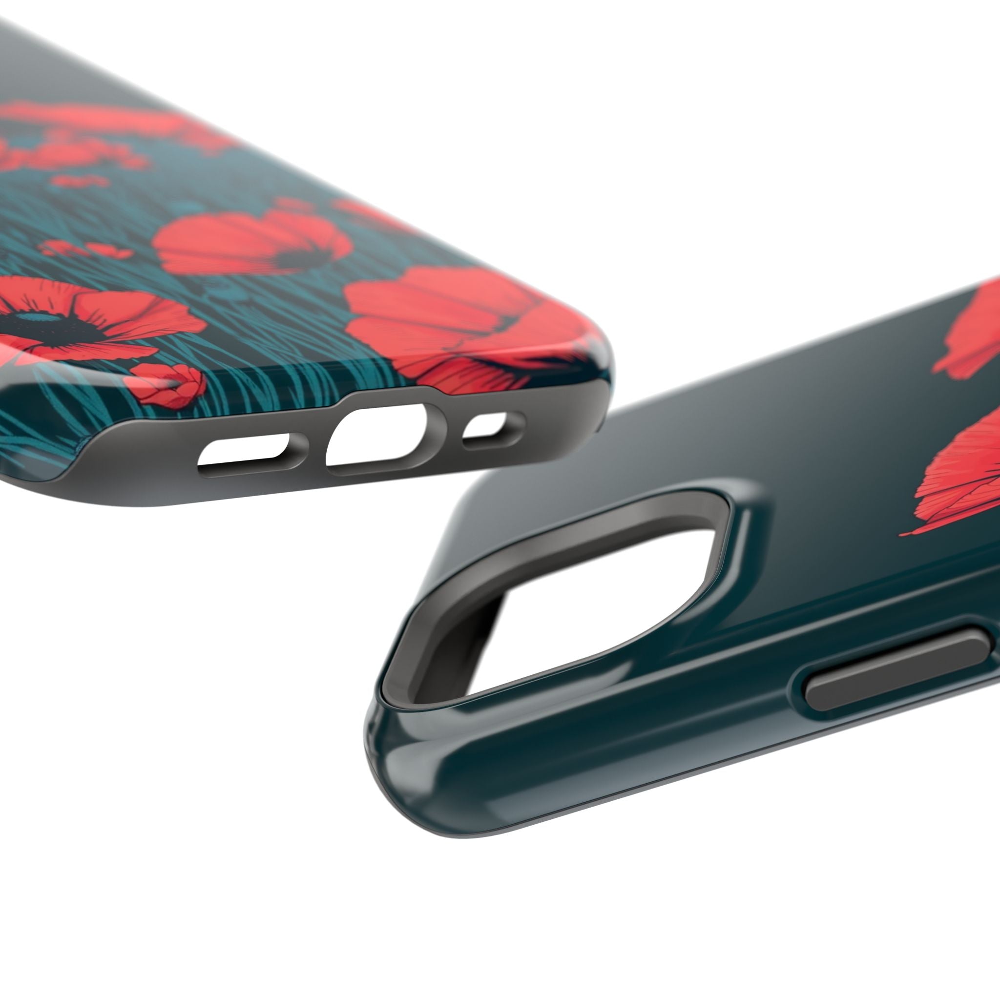 iPhone Poppy Field Dark Gothic Ink Clean Minimal Snap Cas Slim Snap Case · iPhon