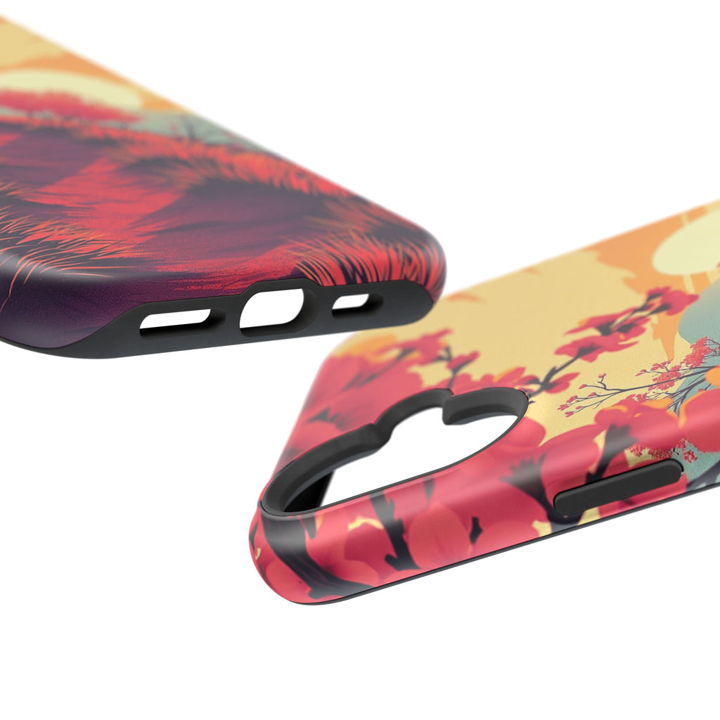 iPhone Sunset Amber And Peach Blossom Trail Soft iPhone 15 Finish · iPhone Case