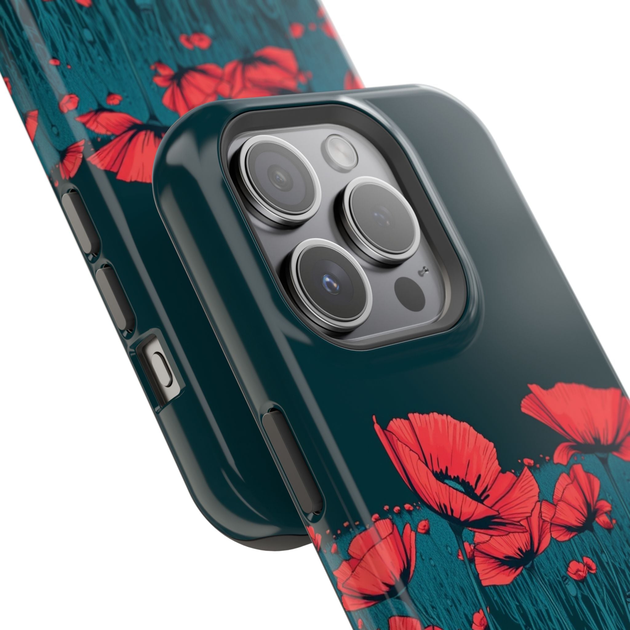 iPhone Poppy Field Dark Gothic Ink Clean Minimal Snap Cas Slim Snap Case · iPhon