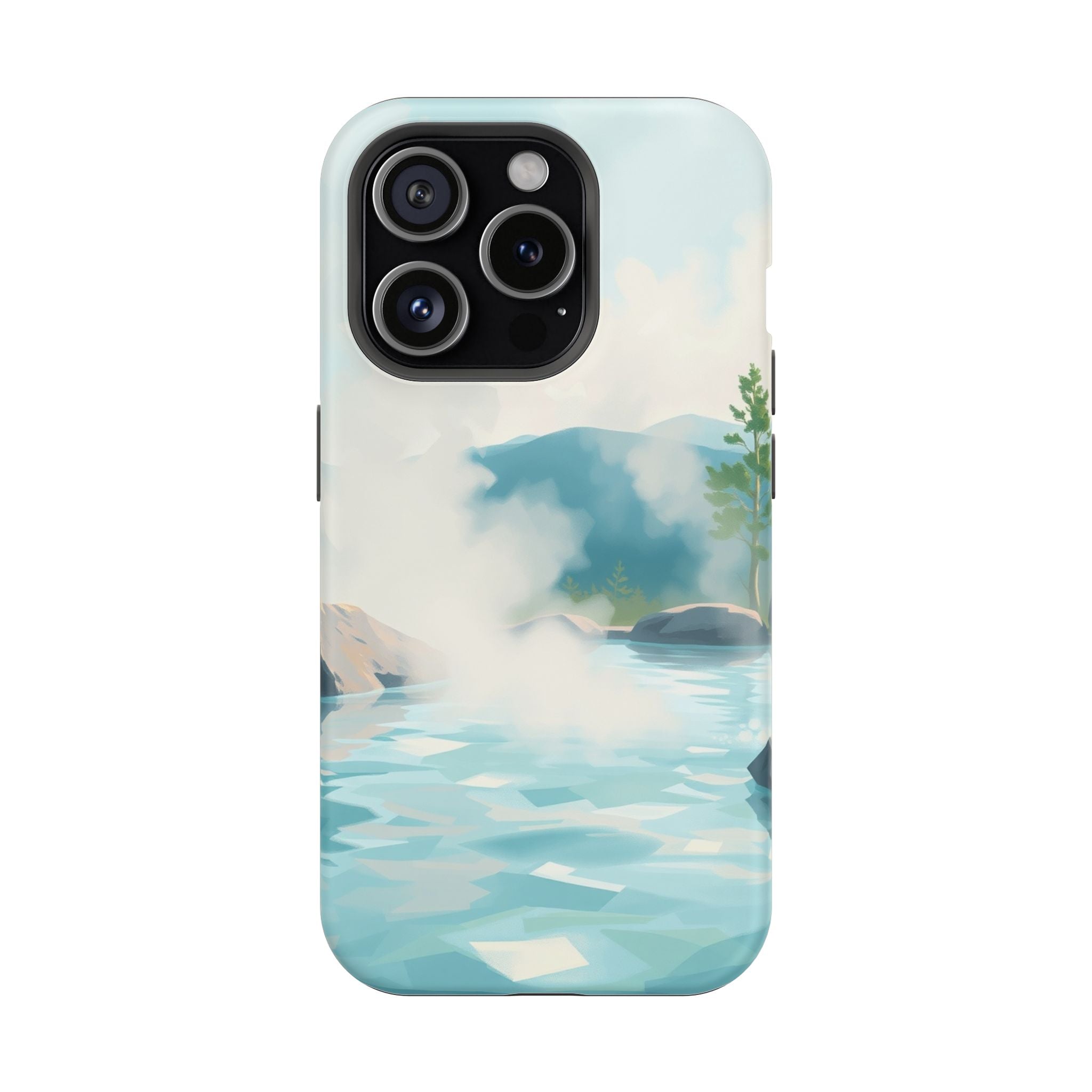 iPhone Mint And Blush Hot Spring Steam Slim Everyday Designer Case · iPhone Case