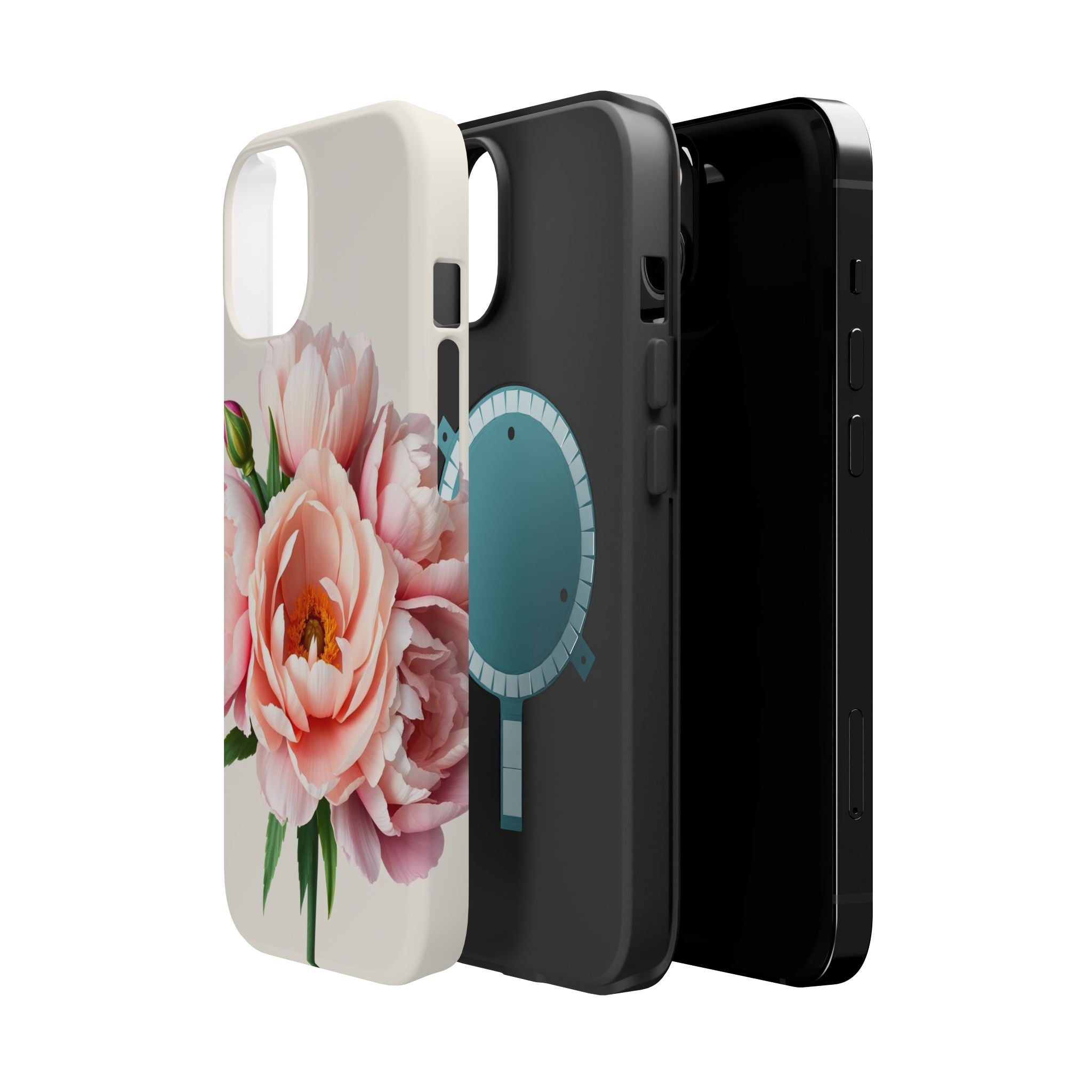 iPhone Serene Peony Bouquet Design Bold Modern Everyday Snap Case · iPhone Case
