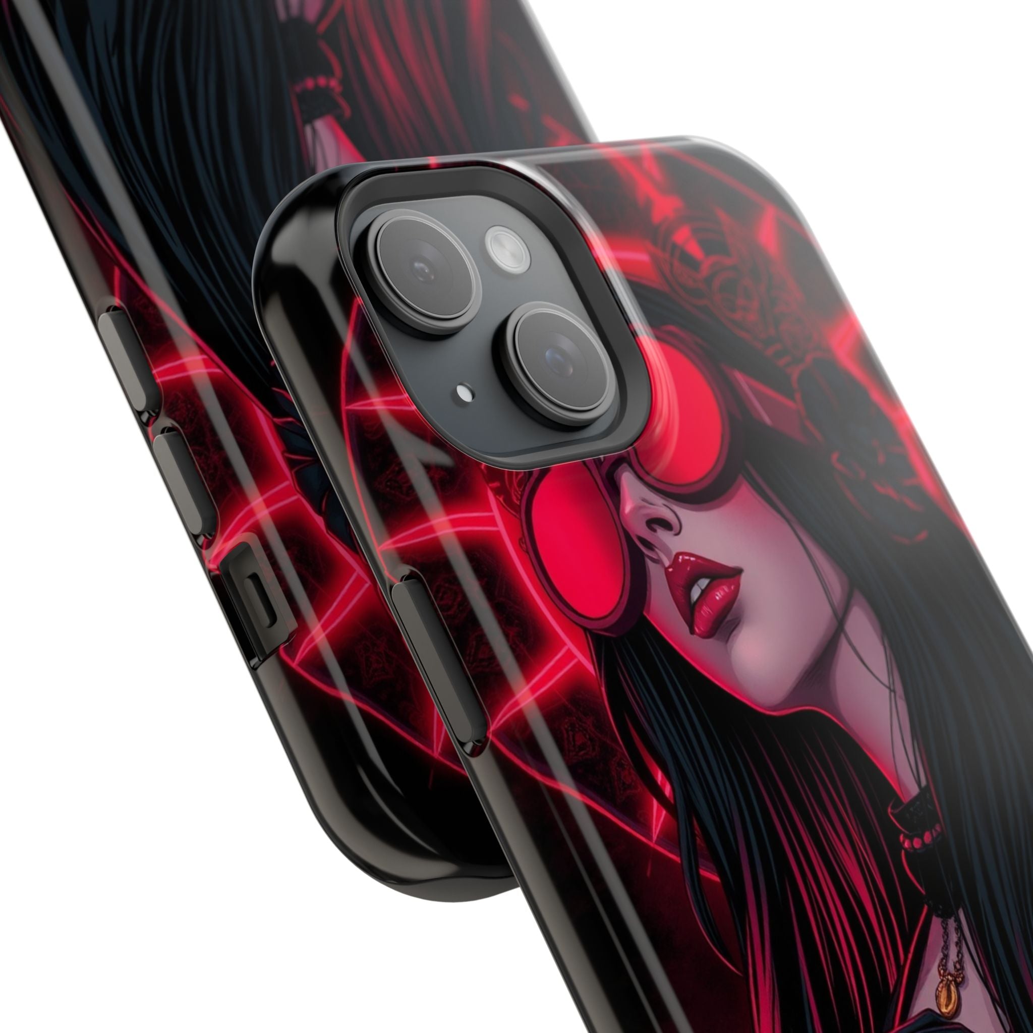 iPhone Black And Crimson Art Nouveau Female Slim Everyday Designer Case · iPhone