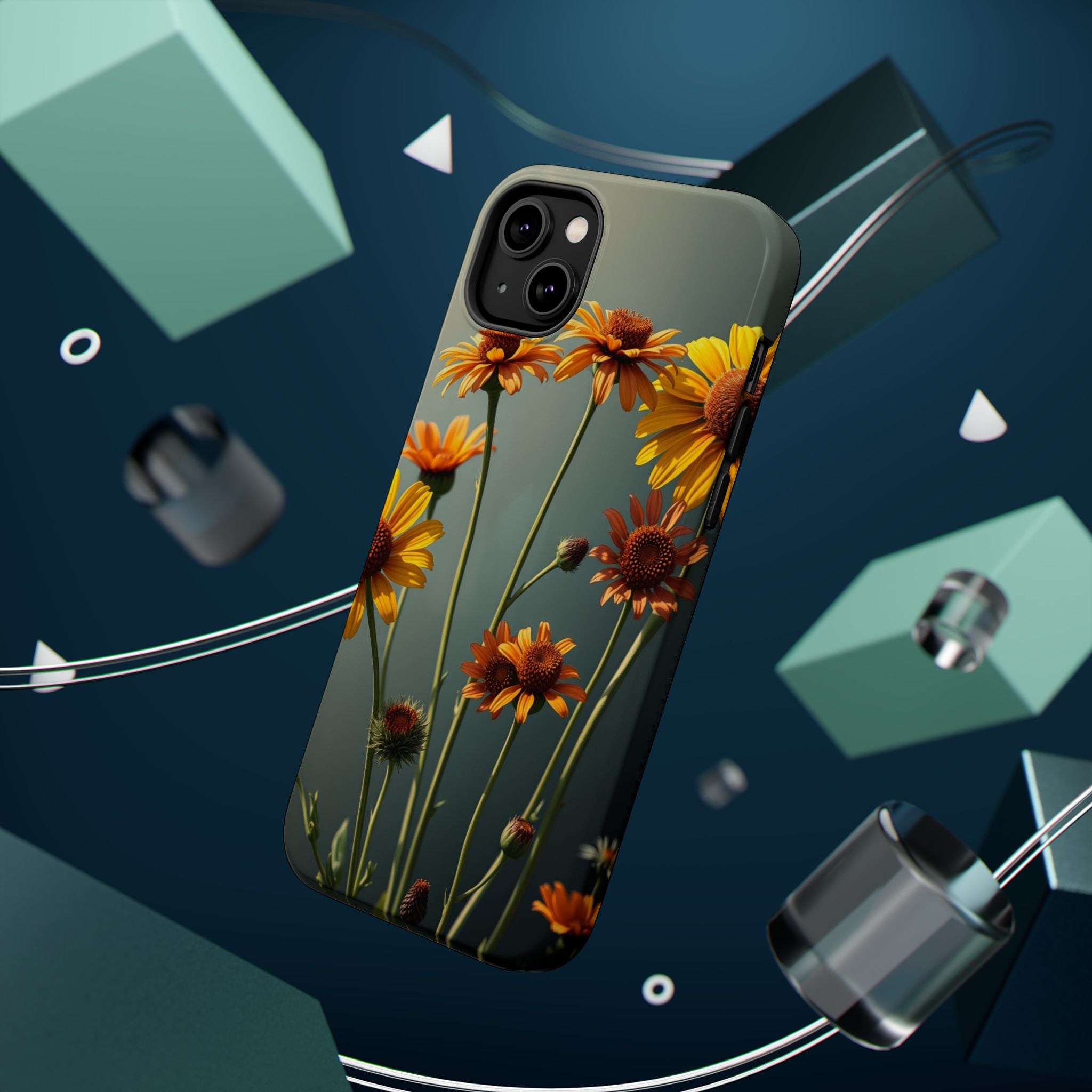 iPhone Mustard And Rust Wildflower Bunch Slim Everyday iPhone Designer · iPhone