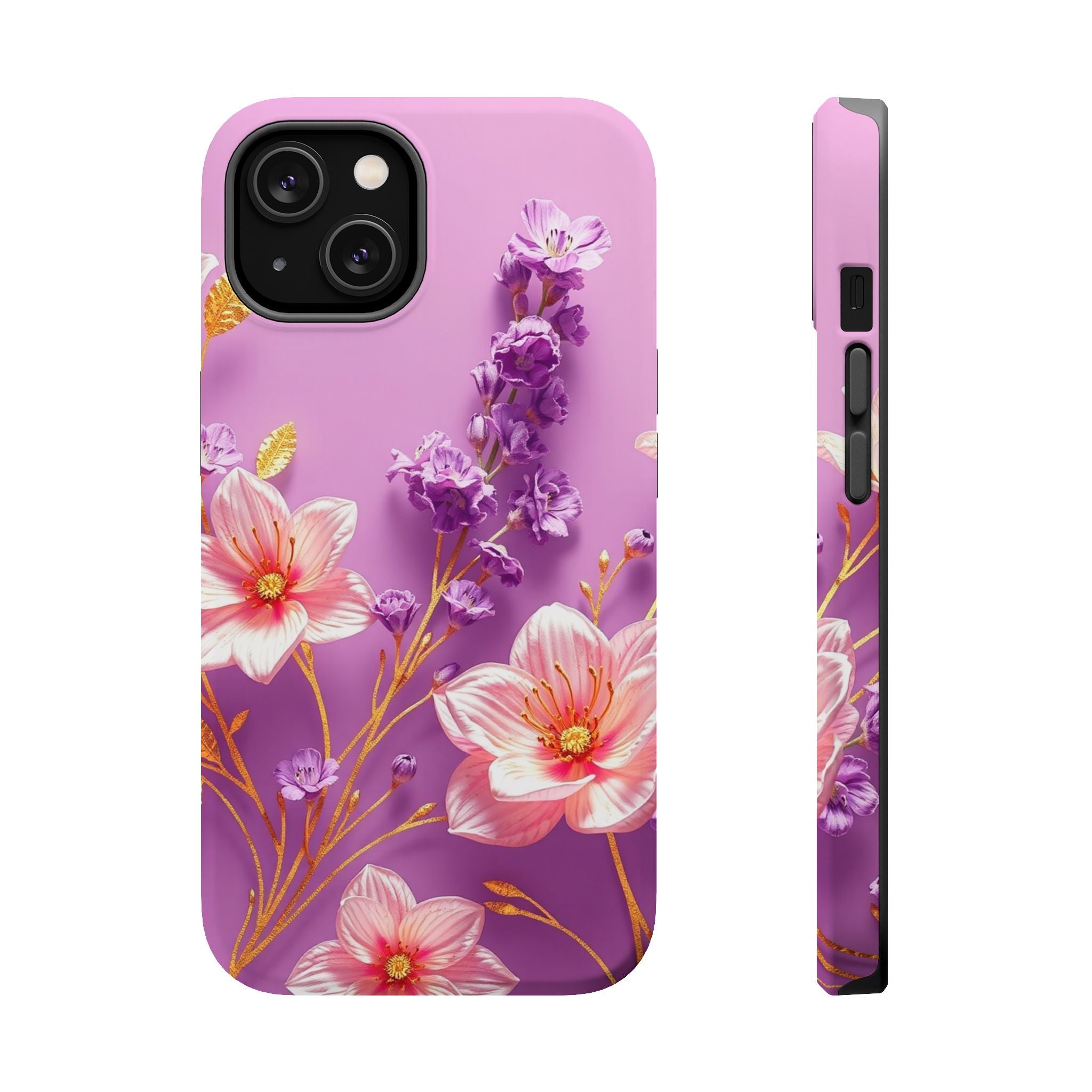 iPhone Radiant Floral Gold Foil Design Slim Everyday Designer Case · iPhone Case