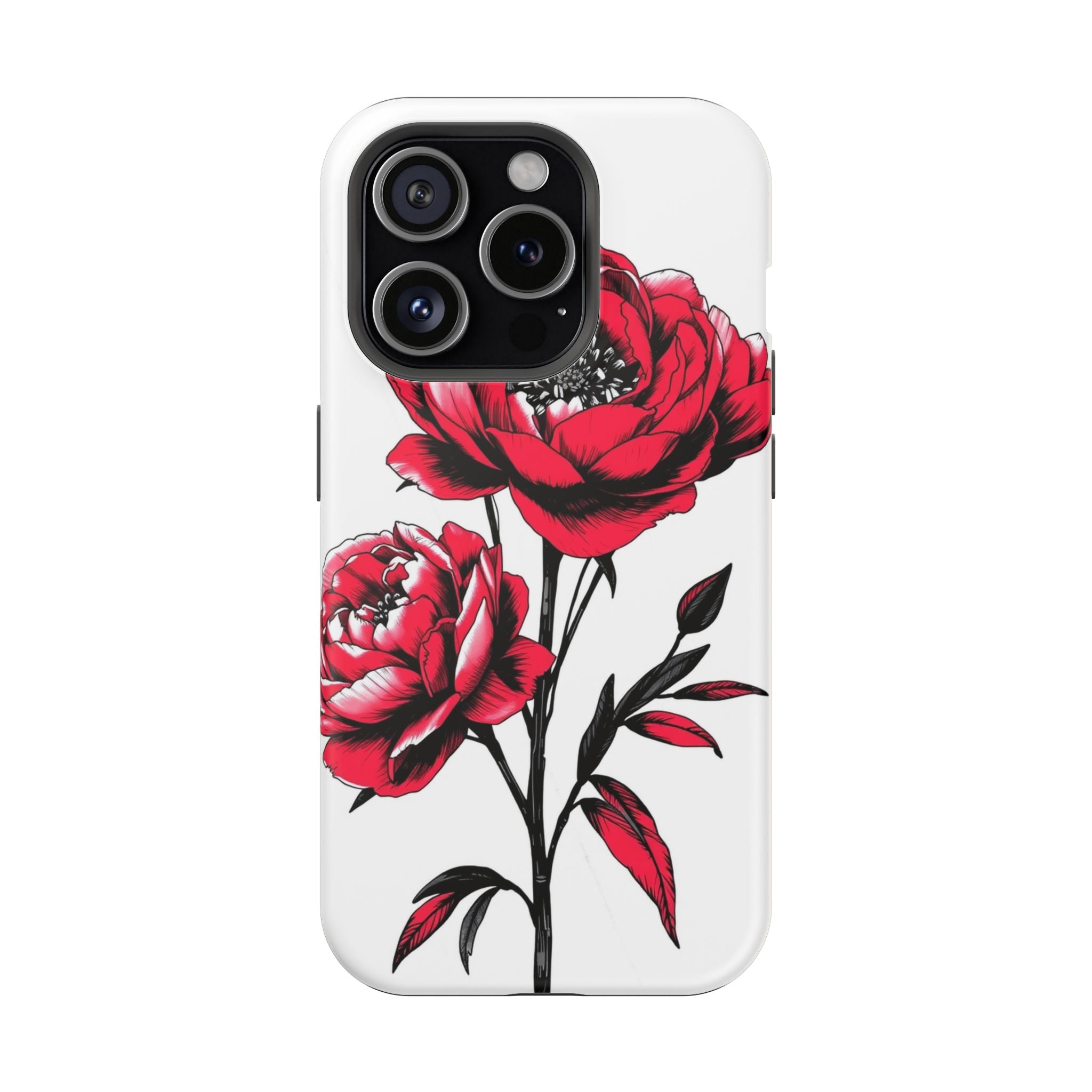 iPhone Vibrant Peony Bouquet Design Slim Everyday Designer Case · iPhone Case