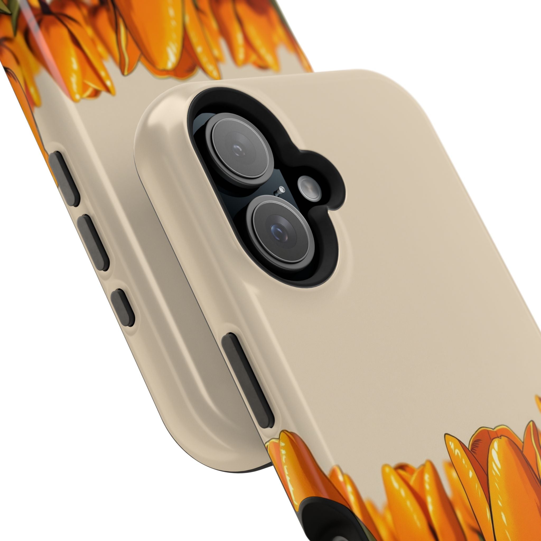 iPhone Burnt Orange And Sand Tulip Row Slim Everyday Designer Case · iPhone Case