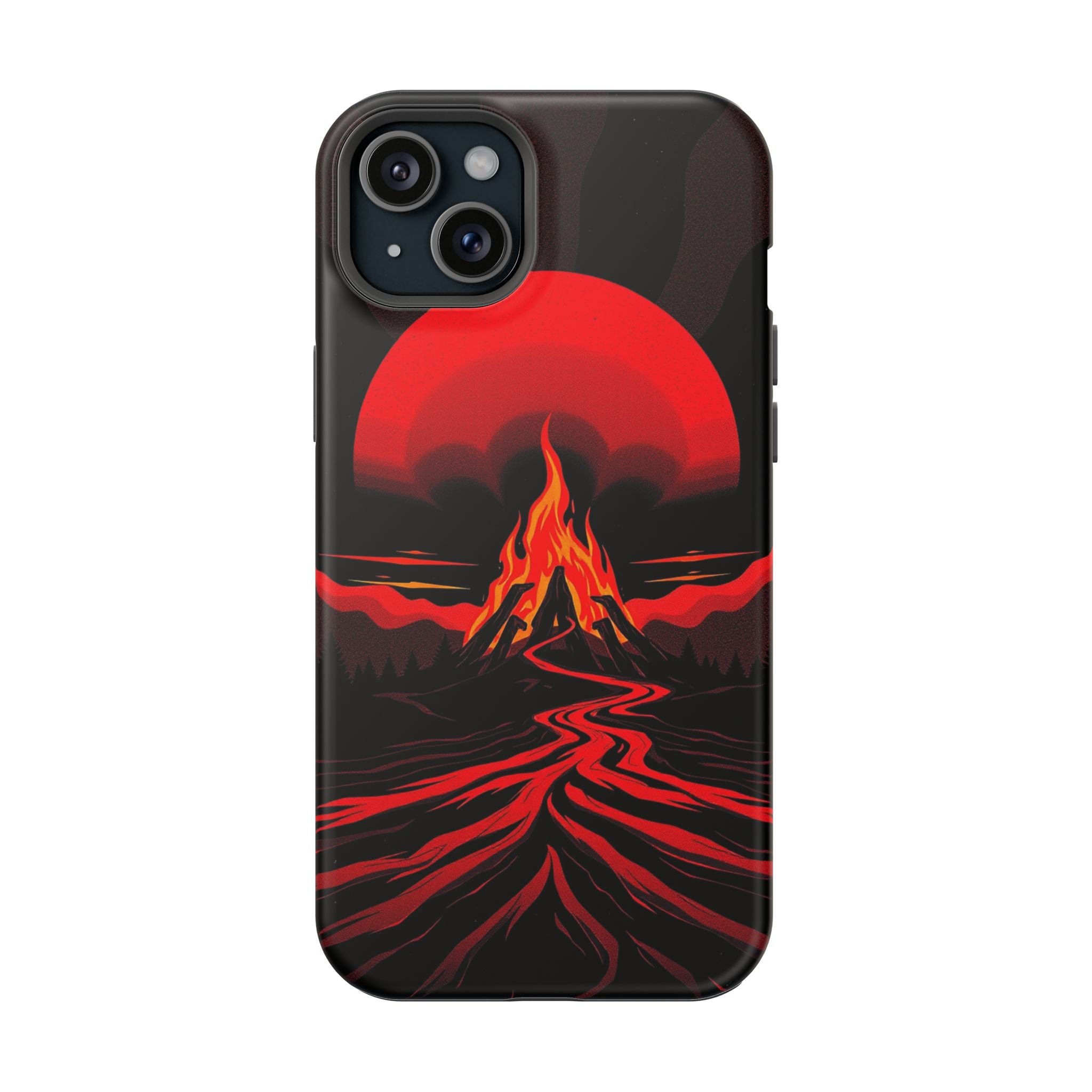 iPhone Black And Crimson Wildfire Glow Slim Everyday Designer Case · iPhone Case