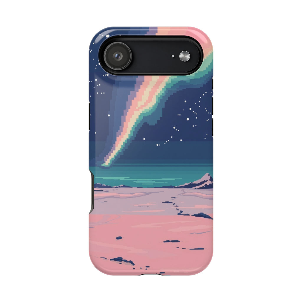 iPhone Mint And Blush Northern Lights Slim Everyday Designer Case · iPhone Case