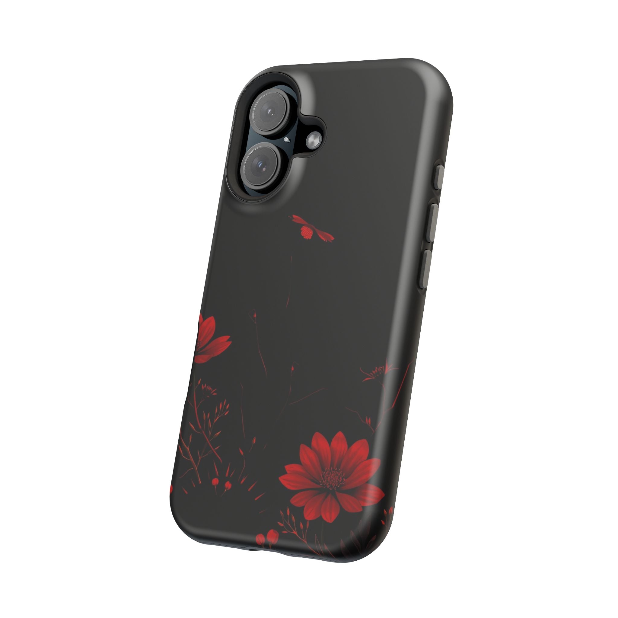 iPhone Black And Crimson Desert Flower Slim Everyday Designer Case · iPhone Case