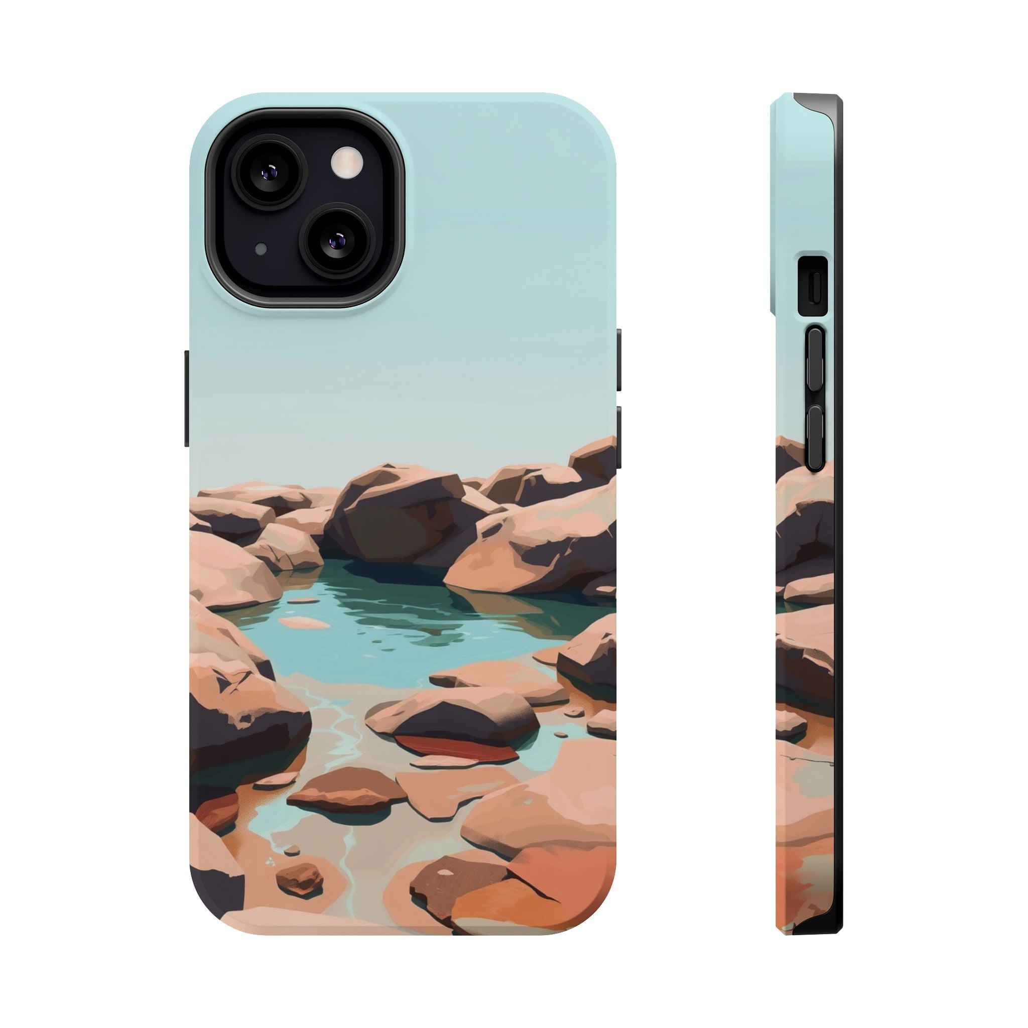 iPhone Tidal Pool Oil Painting Impressionist Slim iPhone Everyday · iPhone Case