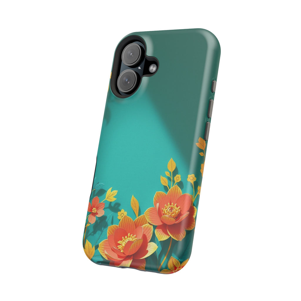 iPhone Floral Gold Foil Paper Cut Art Slim Everyday Designer Case · iPhone Case