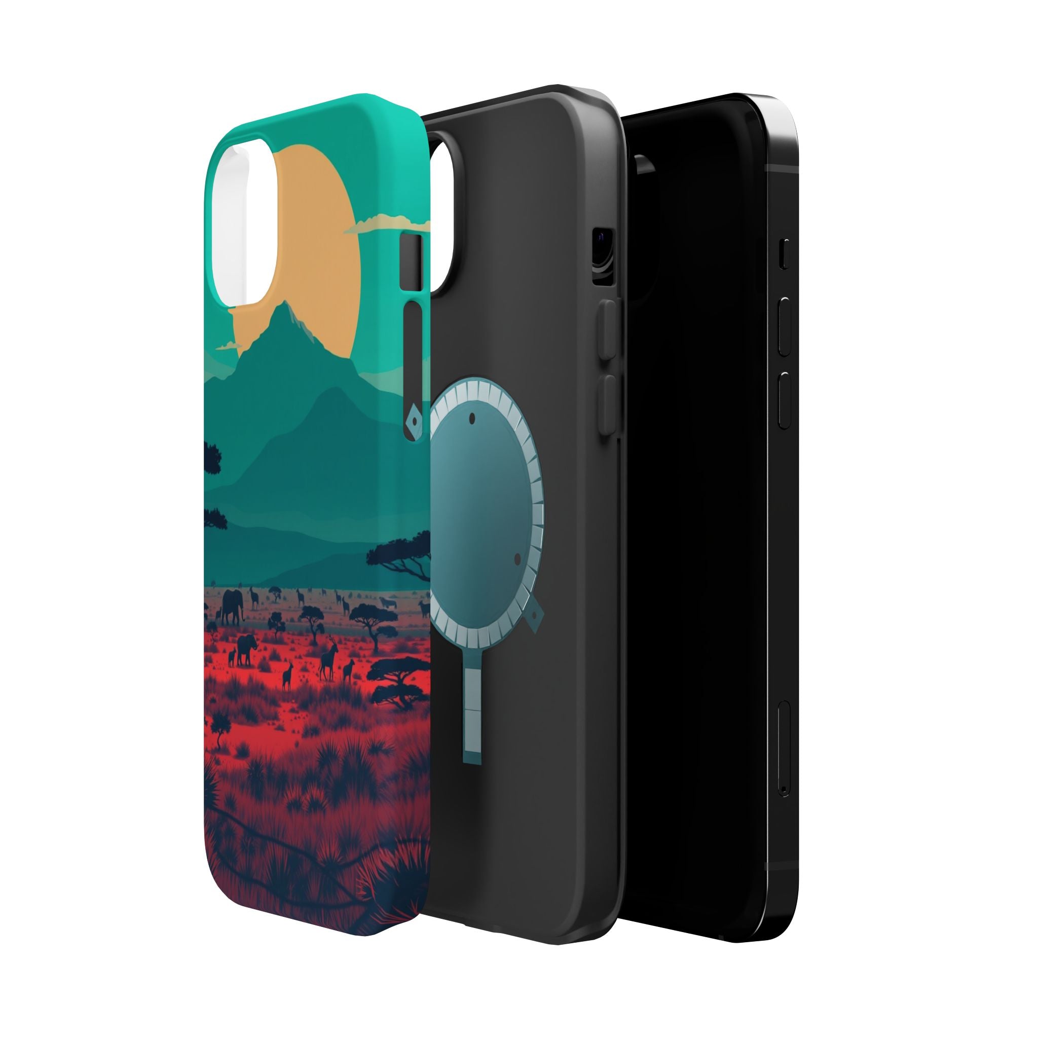 iPhone Savanna Horizon Vintage Retro Poster Slim iPhone Everyday · iPhone Case