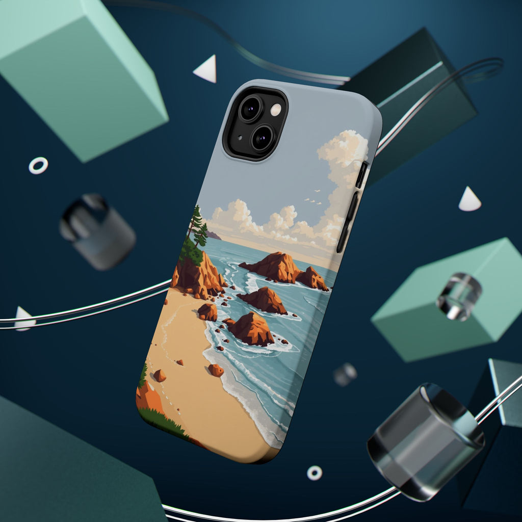 iPhone Mustard And Rust Pebble Beach Slim Everyday Designer Case · iPhone Case