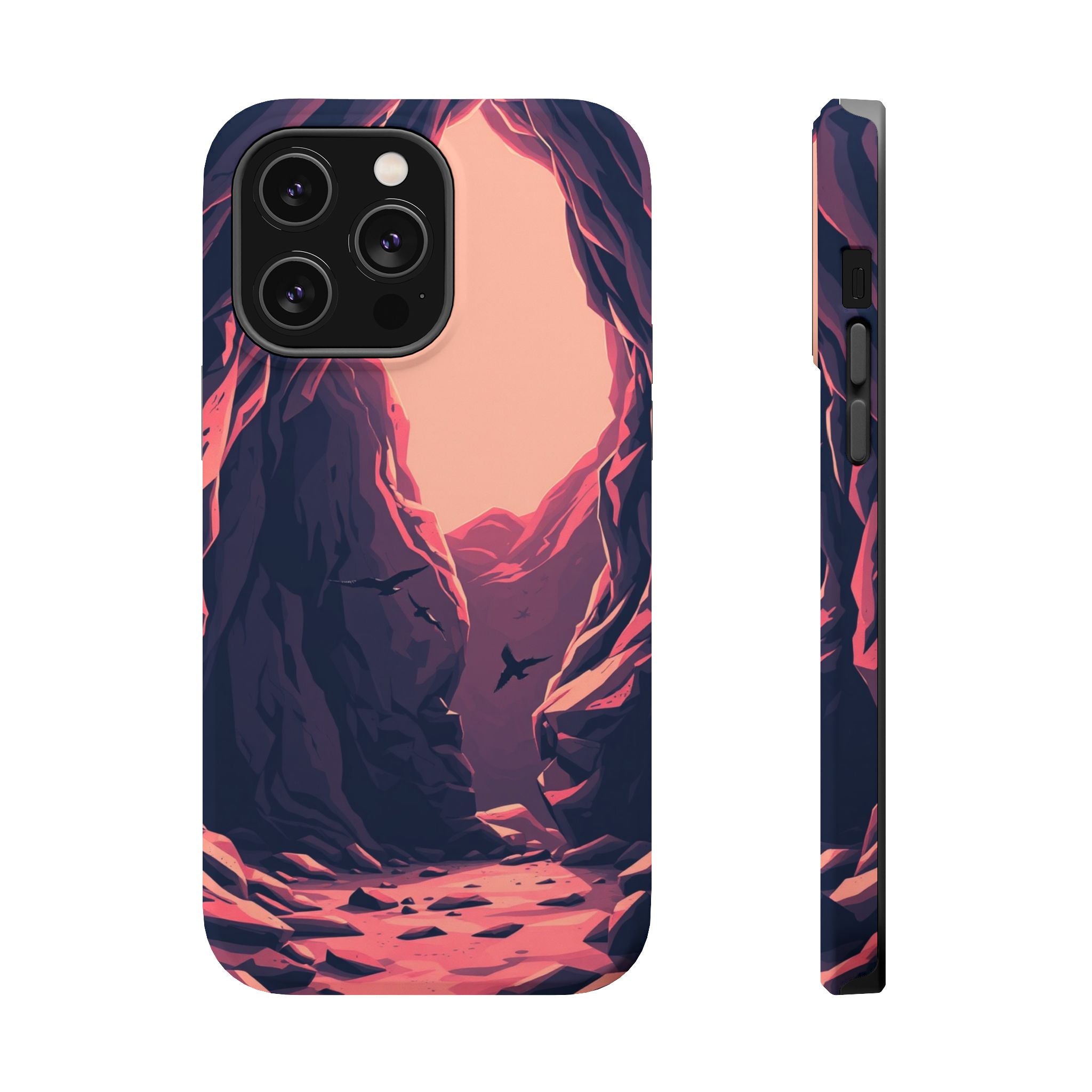 iPhone Rose Pink And Cream Dark Crystal Cave Slim Everyday Designer Case · iPhon