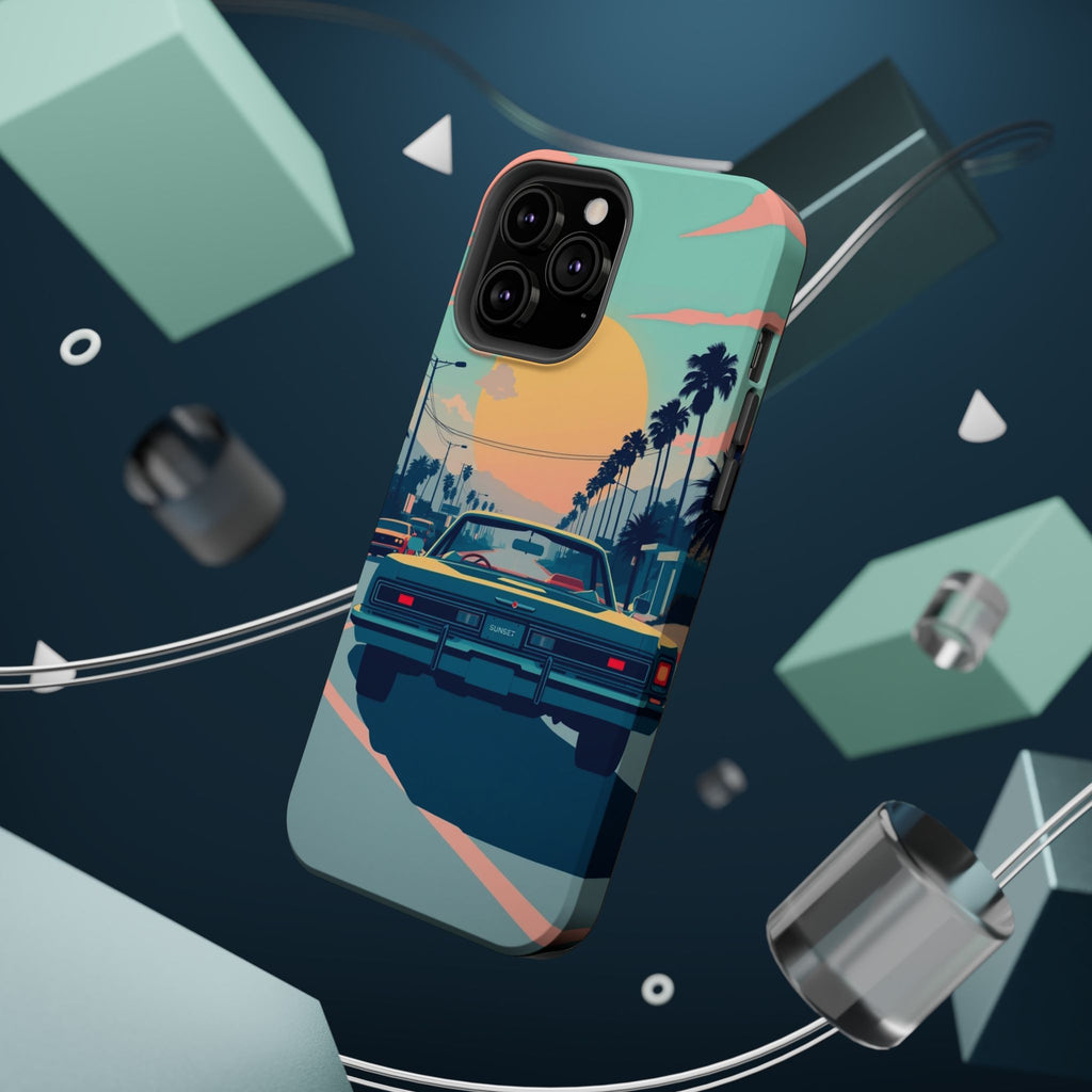 iPhone Sunset Drive 80s Pop Art Bold Slim Everyday Designer Case · iPhone Case