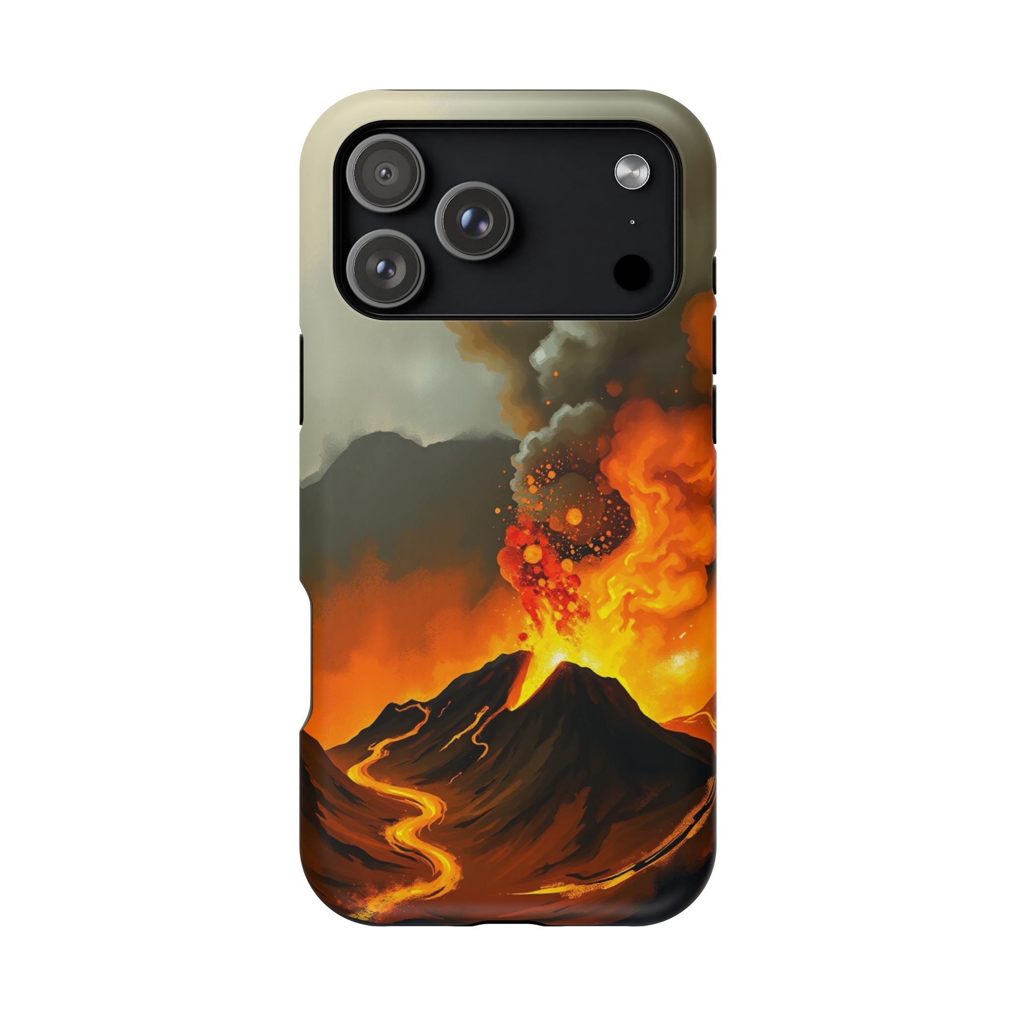 iPhone Volcanic Eruption Oil Painting Impressionist Slim Snap Case · iPhone Case
