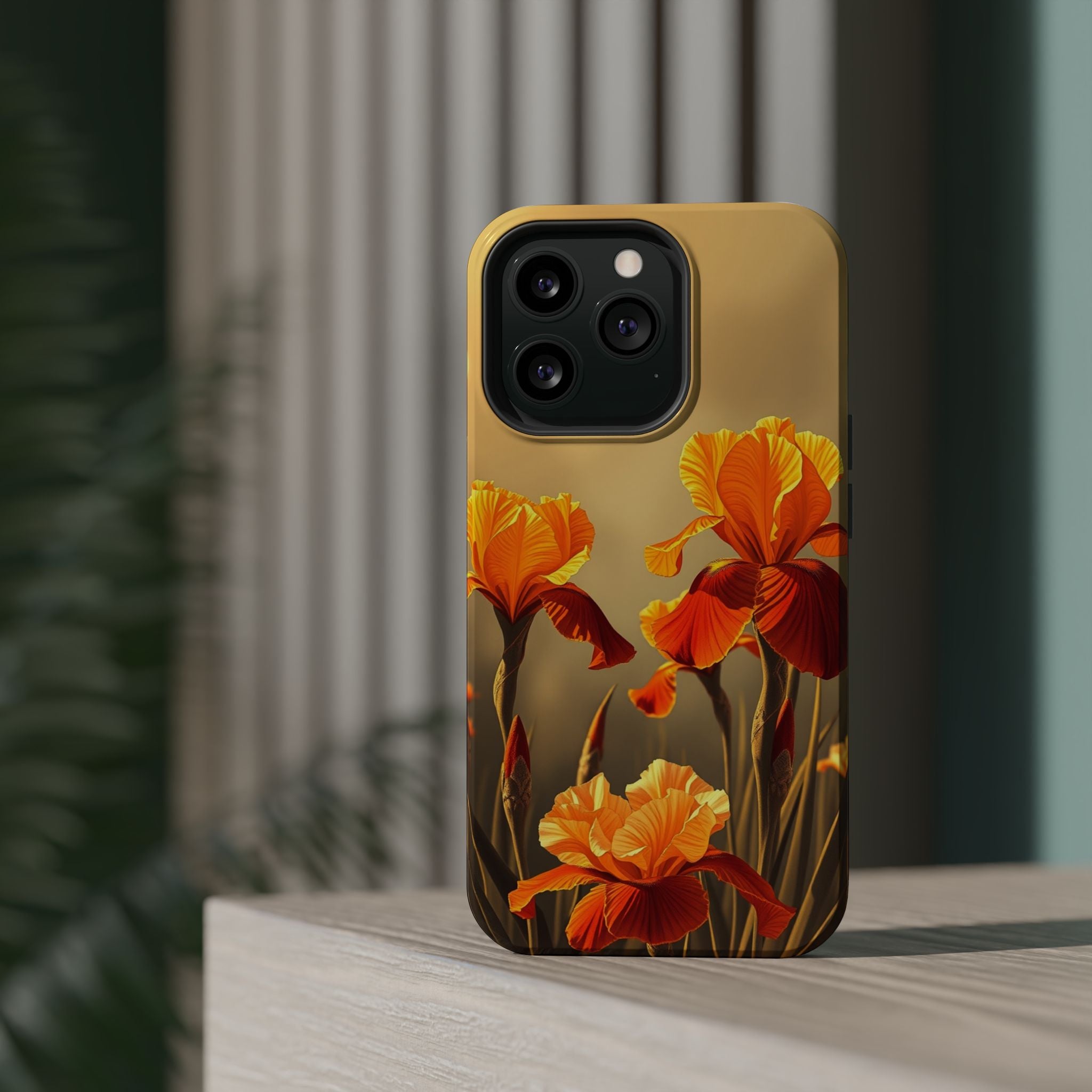 iPhone Iris Garden Gold Foil Luxury Slim Everyday Designer Case · iPhone Case