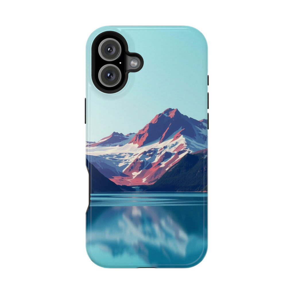 iPhone Cyan And Magenta Glacier Lake Slim Everyday Designer Case · iPhone Case