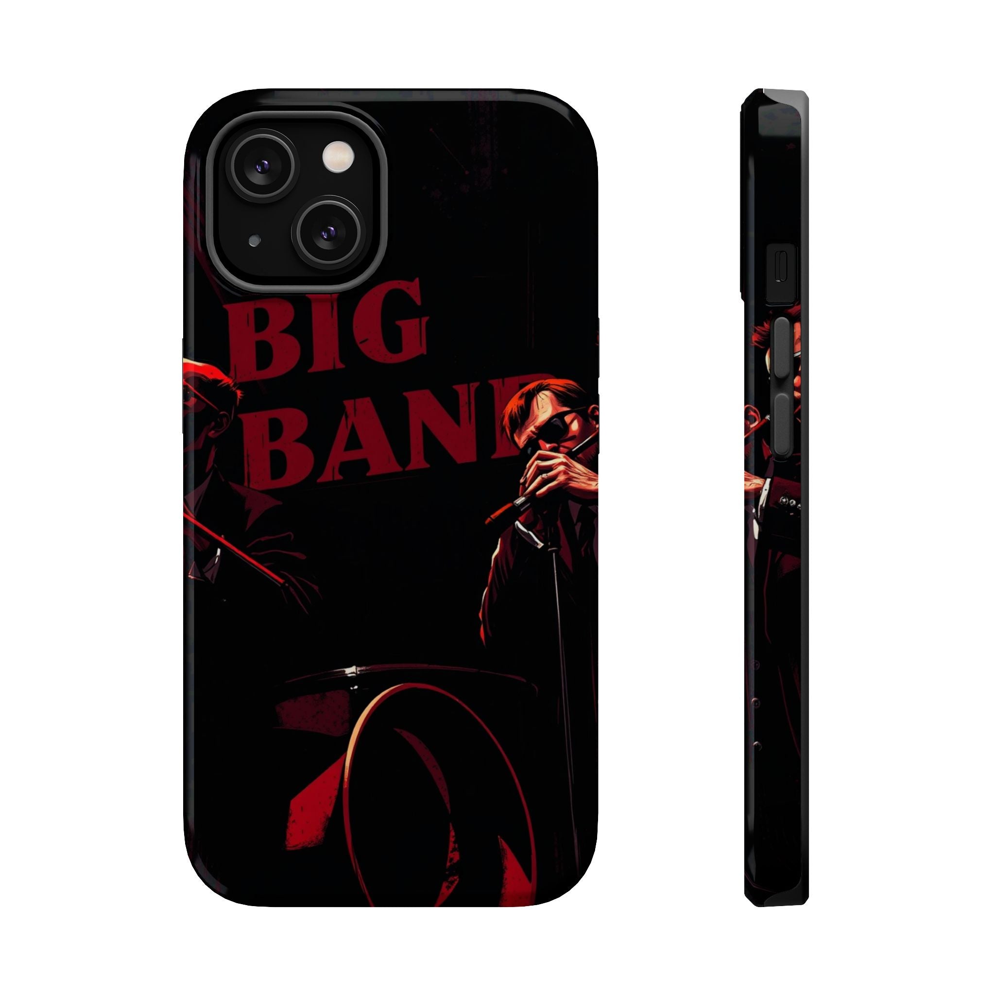 iPhone Black And Crimson Big Band Era Slim Everyday Designer Case · iPhone Case