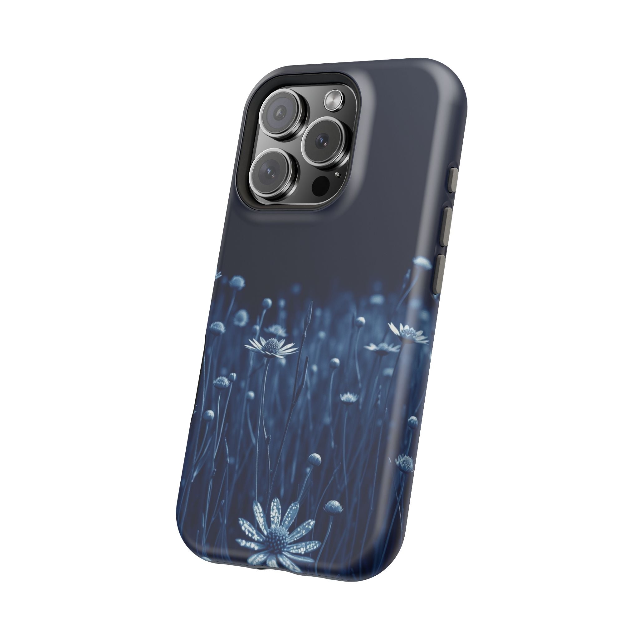 iPhone Midnight Blue And Silver Wildflower Field Clean iPhone Minimal · iPhone C