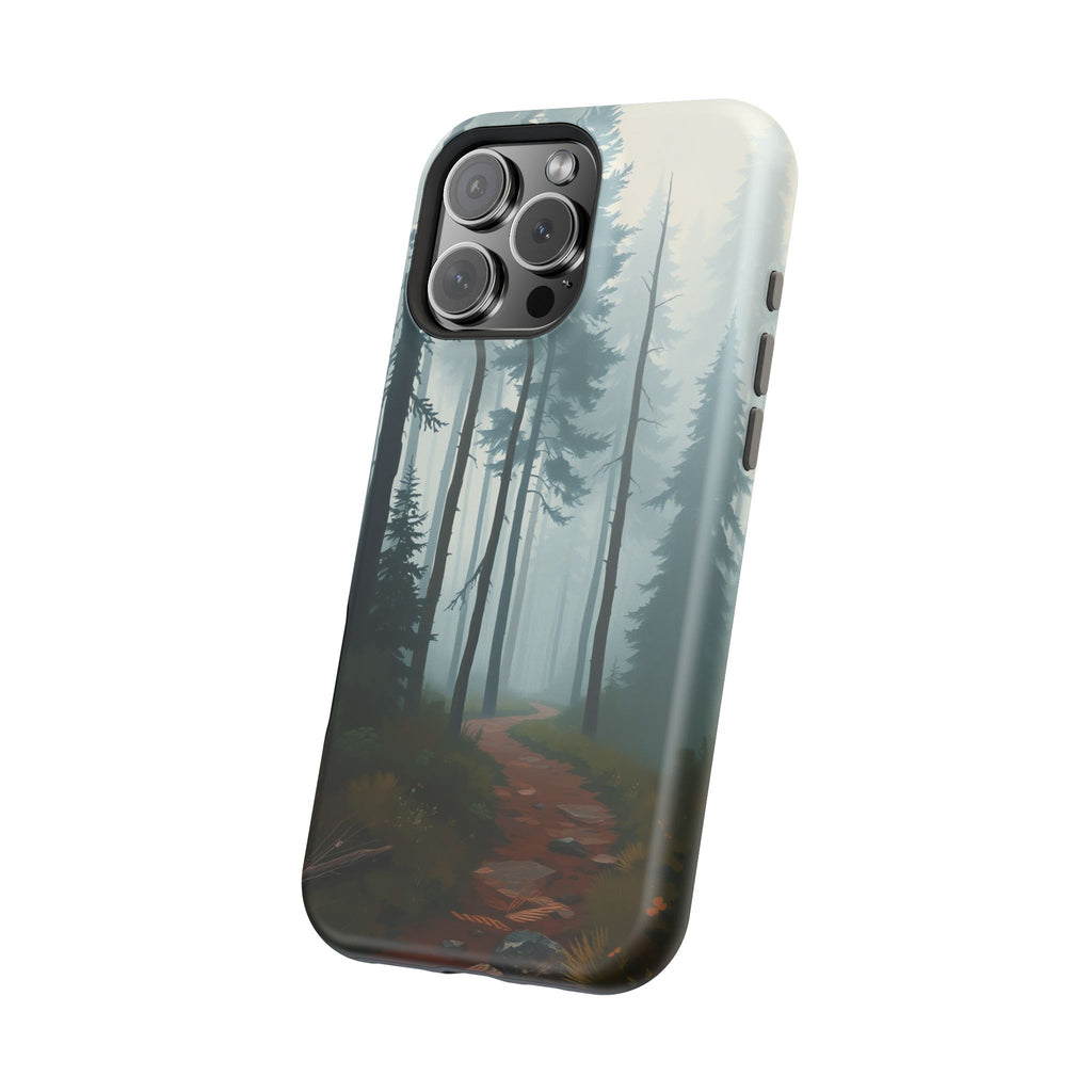 iPhone Serene Misty Forest Path Design Slim Everyday Designer Case · iPhone Case