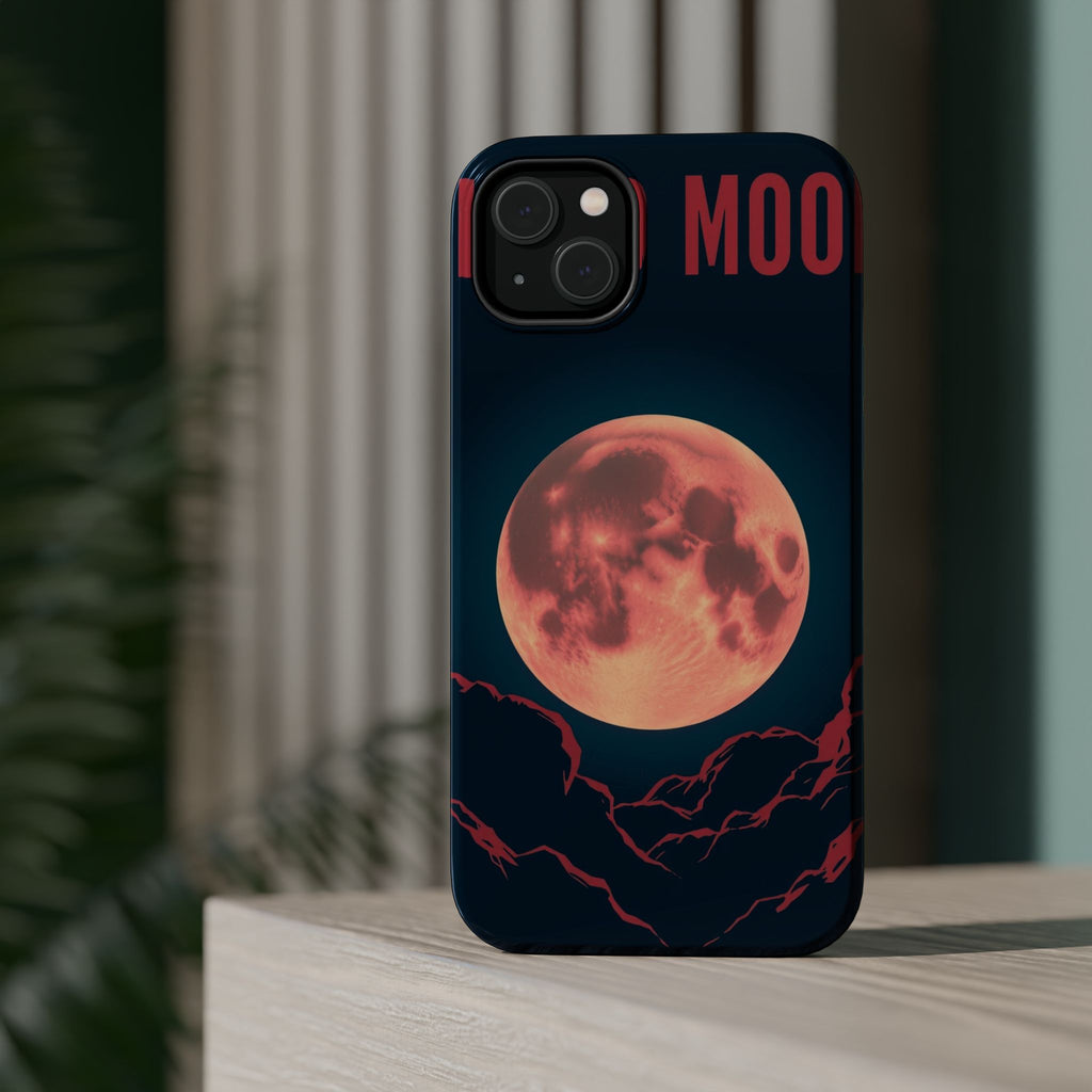 iPhone Blood Moon Rise Vintage Retro Poster Slim Everyday Designer Case · iPhone
