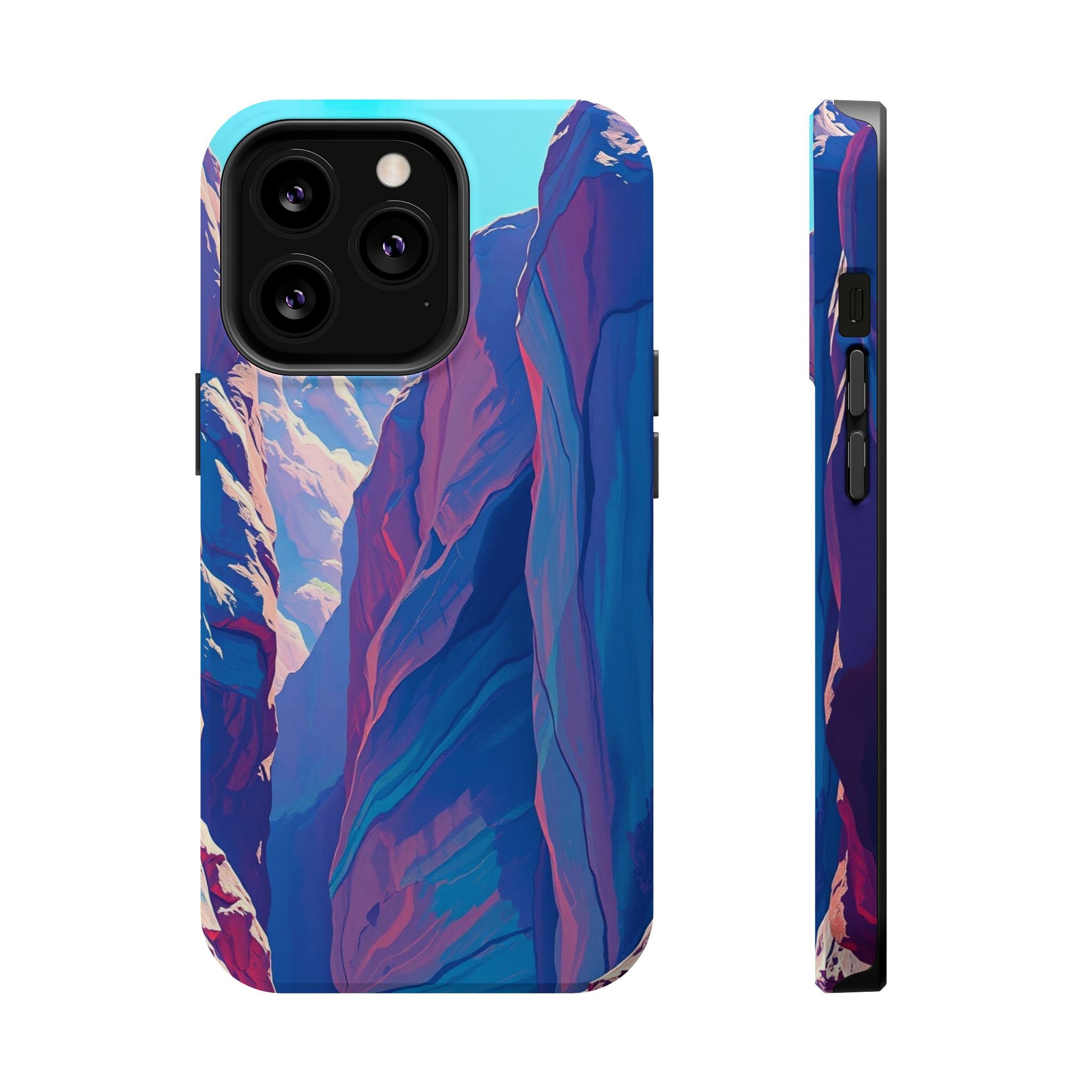 iPhone Cyan And Magenta Canyon Wall Slim Everyday Designer Case · iPhone Case