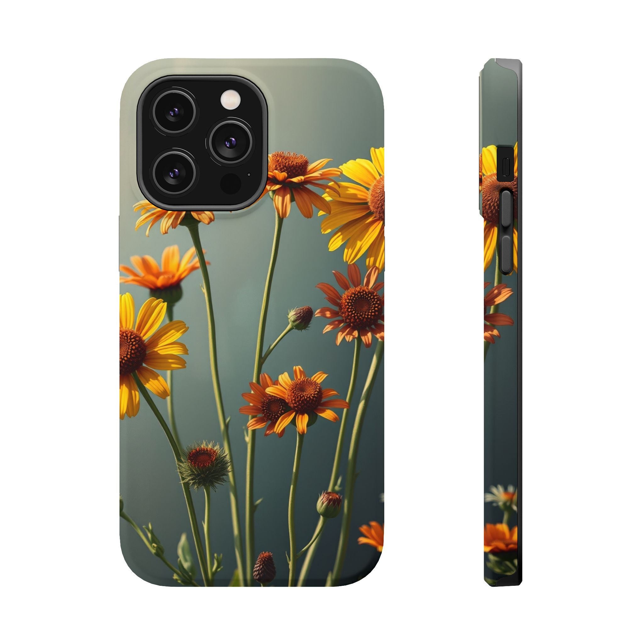 iPhone Mustard And Rust Wildflower Bunch Slim Everyday iPhone Designer · iPhone