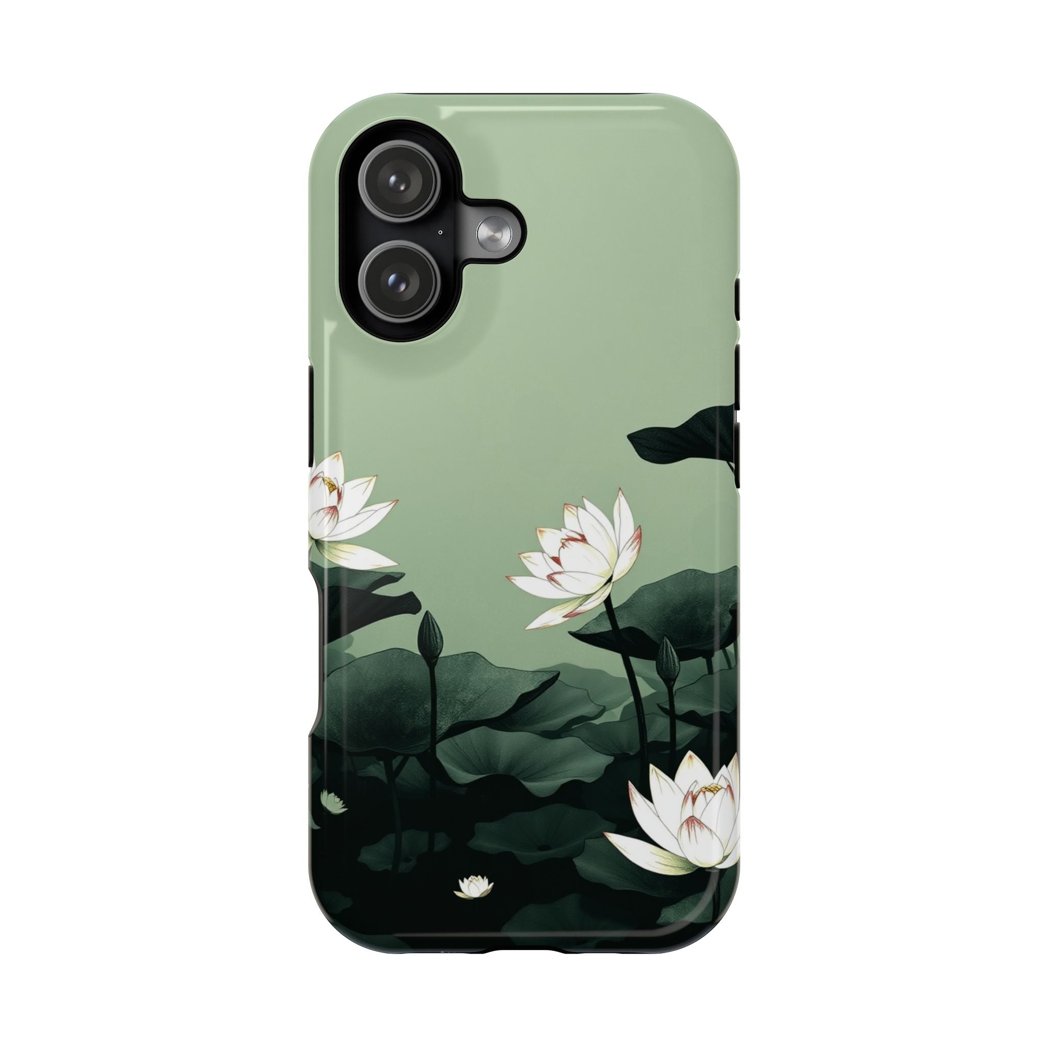 iPhone Sage And Ivory Lotus Pond Bold Modern Everyday Snap Case · iPhone Case