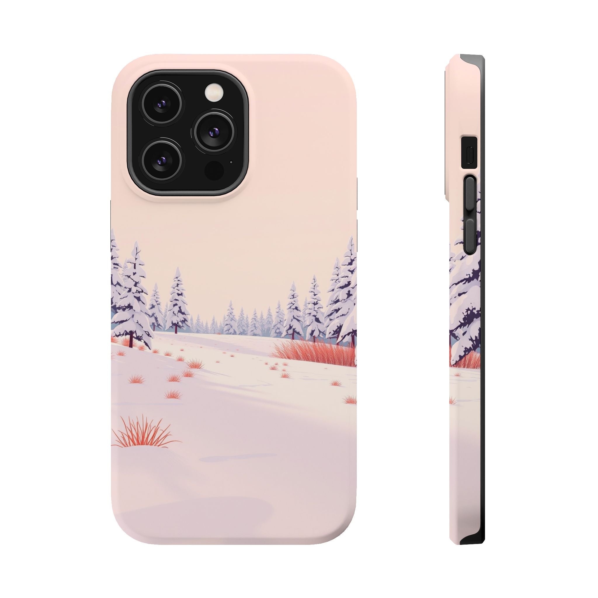 iPhone Snow Field Vintage Retro Poster Slim Everyday Designer Case · iPhone Case
