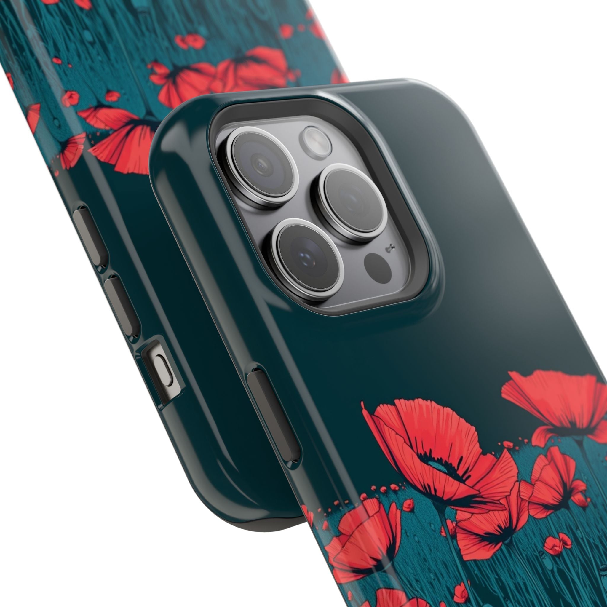 iPhone Poppy Field Dark Gothic Ink Clean Minimal Snap Cas Slim Snap Case · iPhon