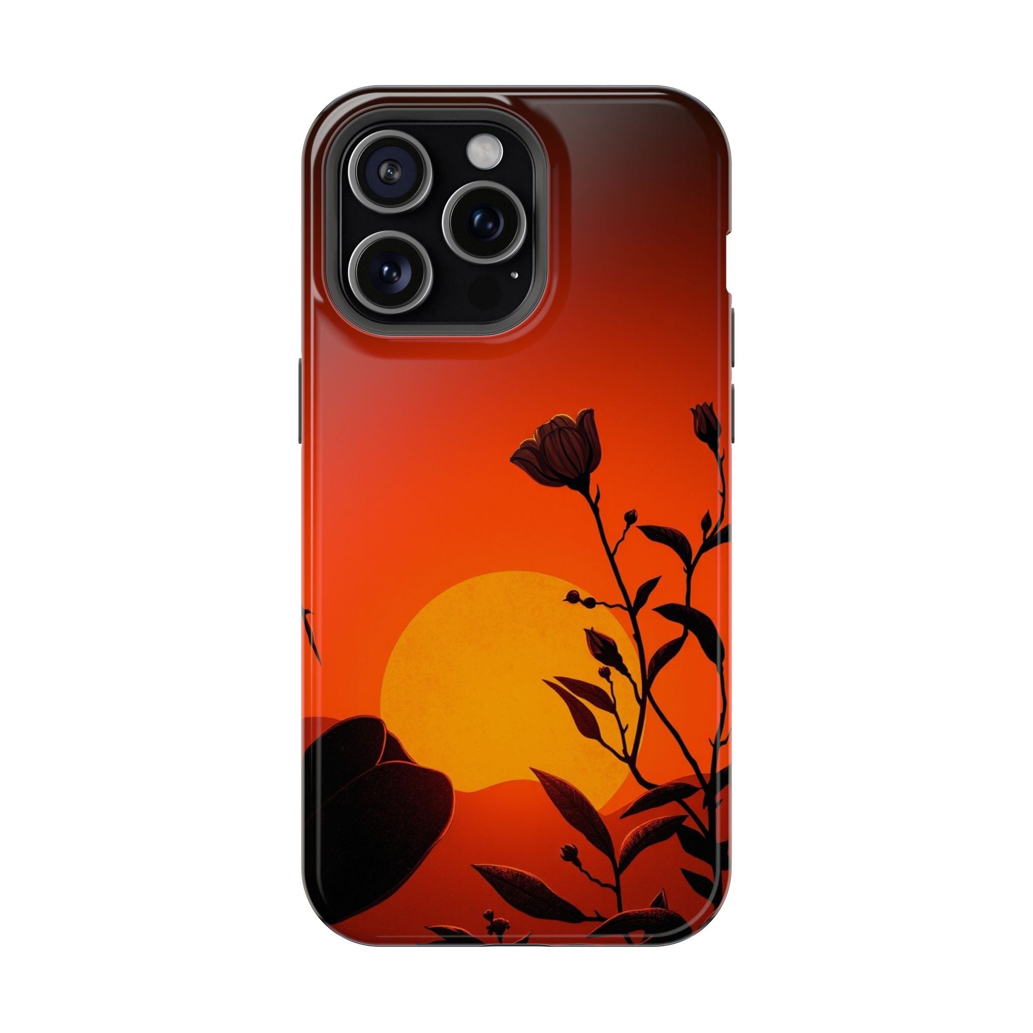 iPhone Bloom and Leaf Dark Gothic Ink Slim Everyday Designer Case · iPhone Case