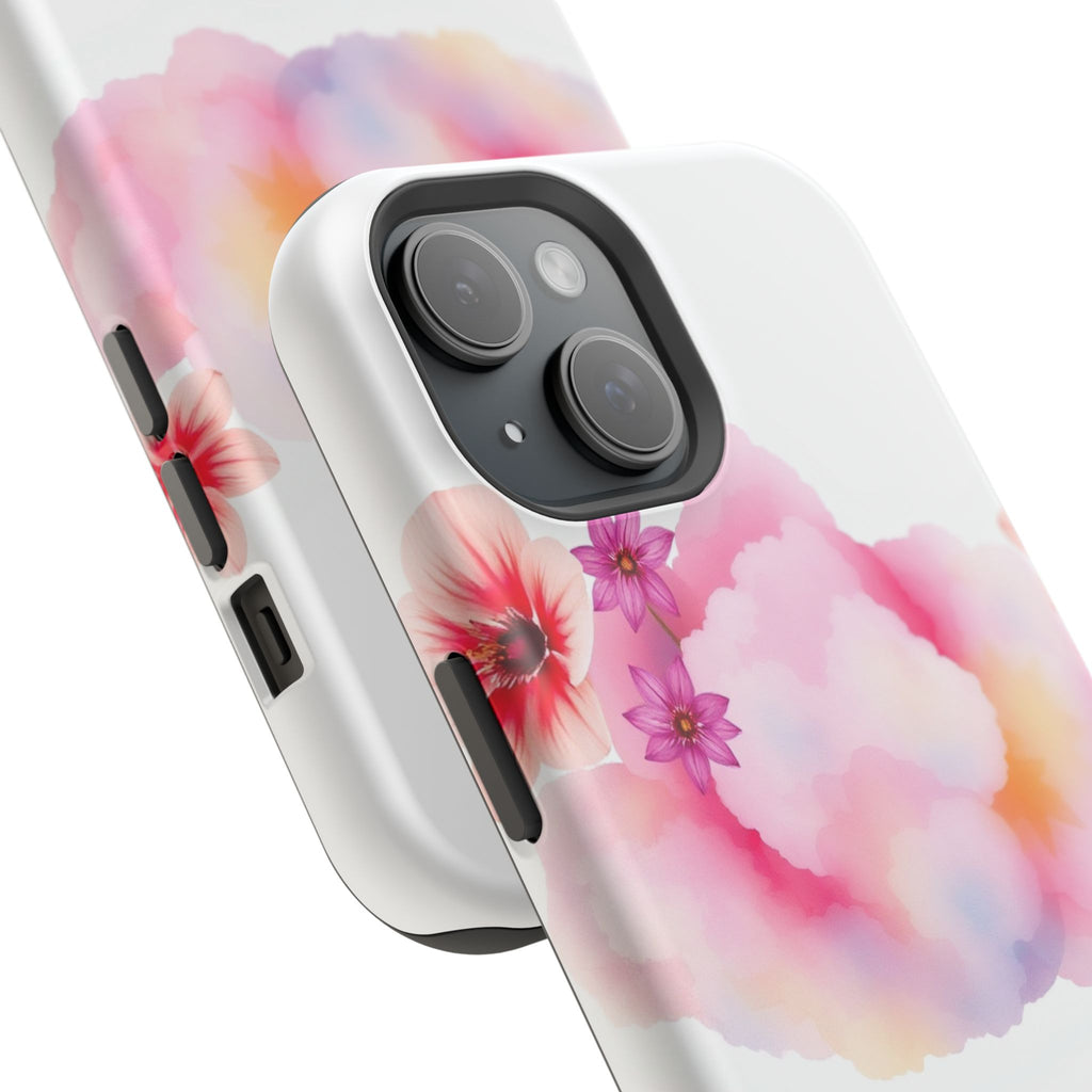 iPhone Pastel Floral Cloud Vibrant Watercolor Carry Case Slim Snap Case · iPhone