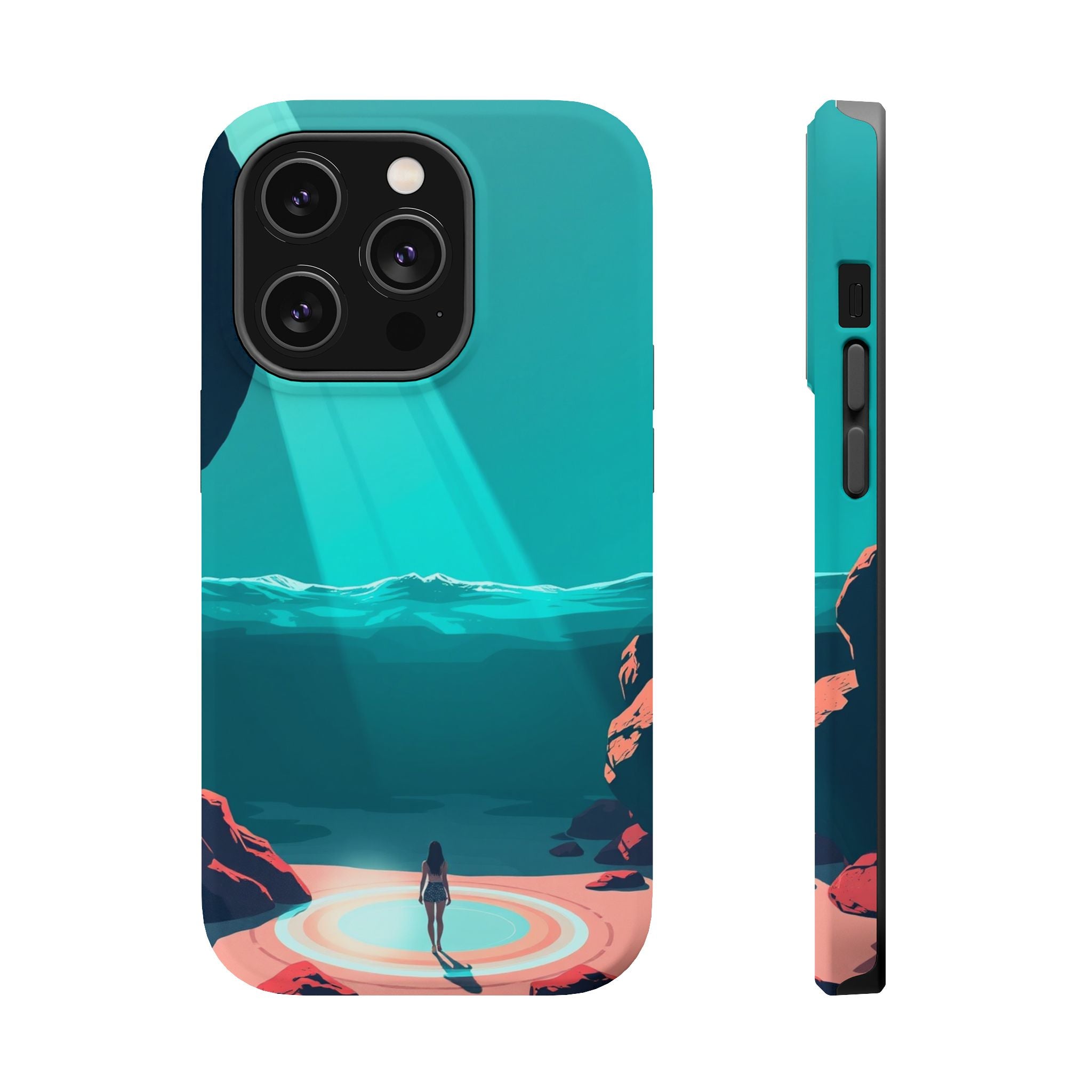 iPhone Earthy Tidal Pool Design 17 Bold Modern Everyday Snap Case · iPhone Case