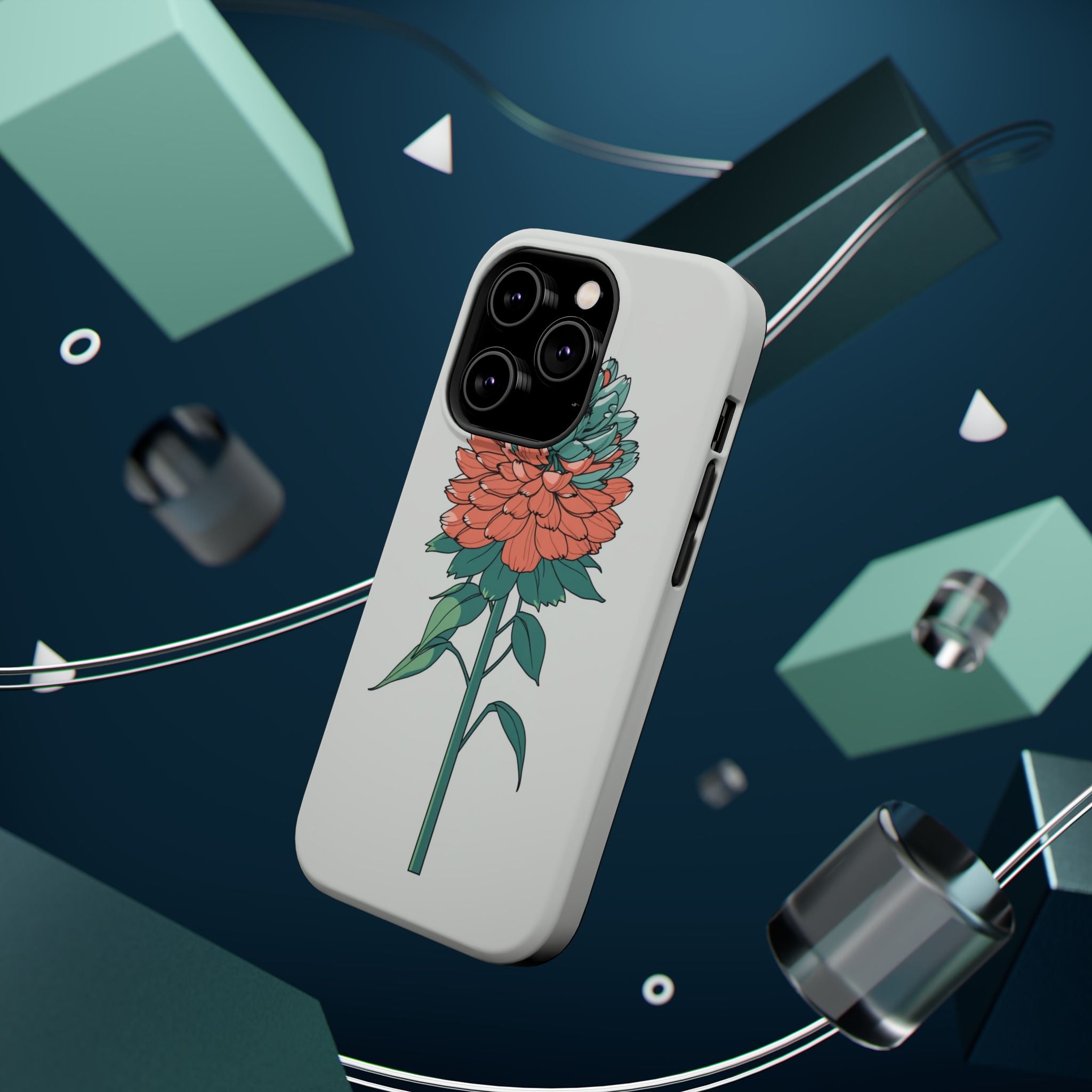 iPhone Serene Ranunculus Stack Design Slim Everyday Designer Case · iPhone Case
